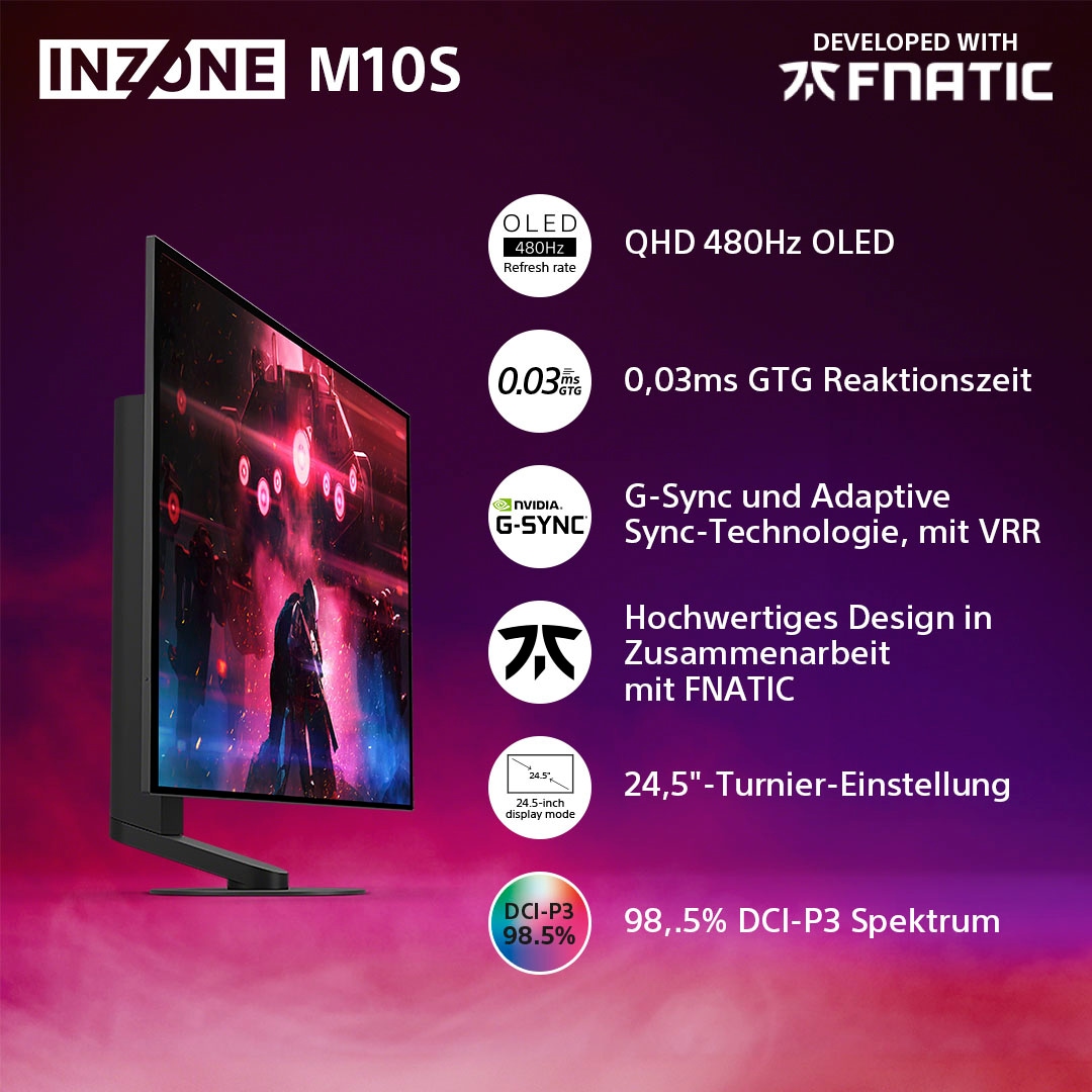 Sony OLED-Monitor »SDM-27Q10S« 67 cm/27 ″  2560 x 1440 px QHD 0,03 Reaktionszeit 480 Hz