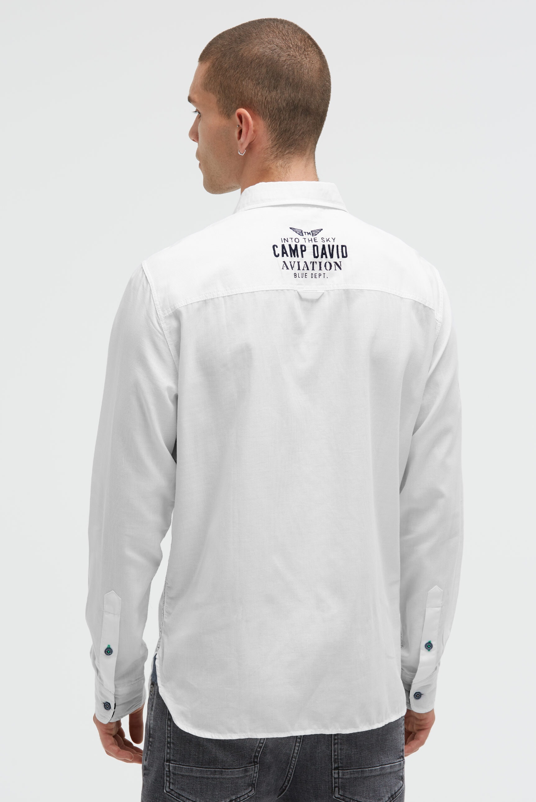 CAMP DAVID Langarmhemd aus Baumwolle