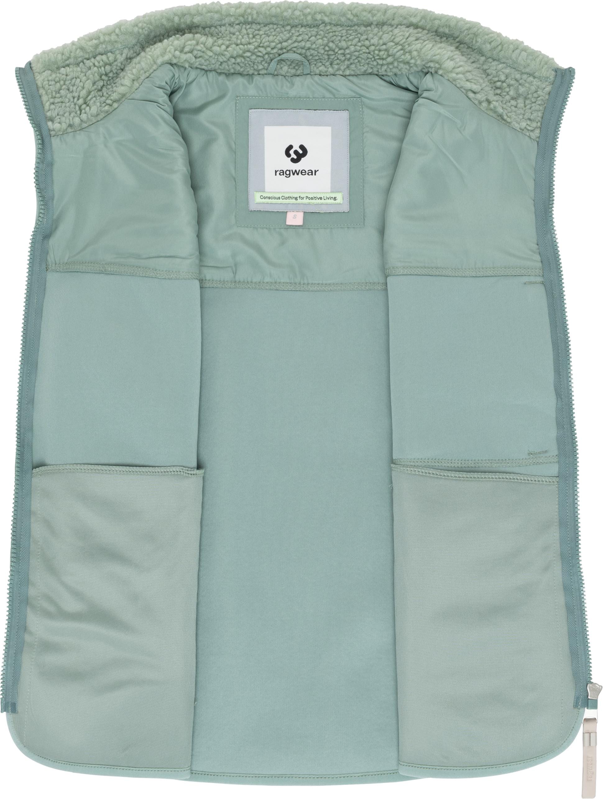 Ragwear Plüschweste »Junkin Bonded«, warme Damen Weste aus Materialmix mit Teddy-Fleece