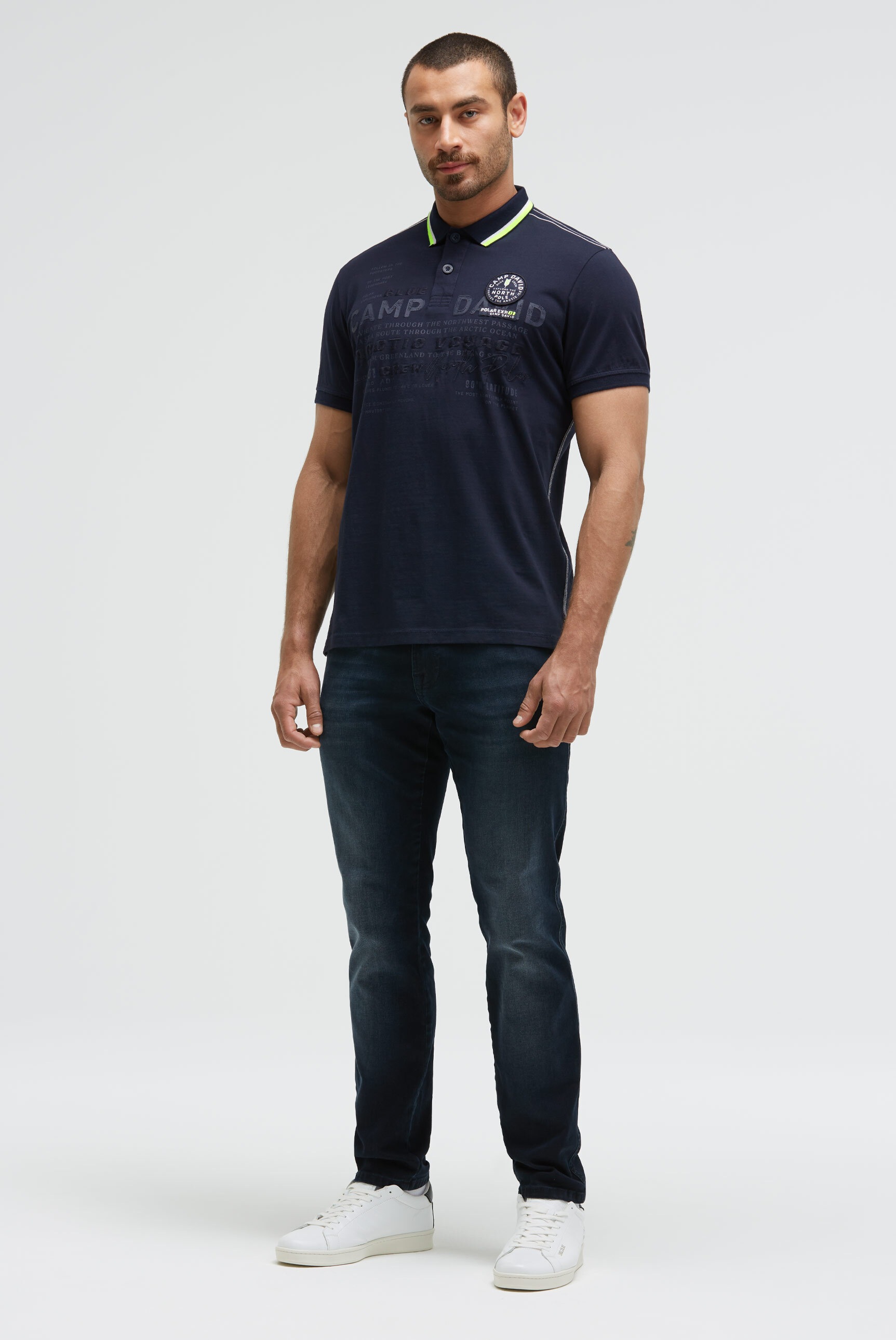 Thumbnail - CAMP DAVID Poloshirt, mit Seitenschlitze