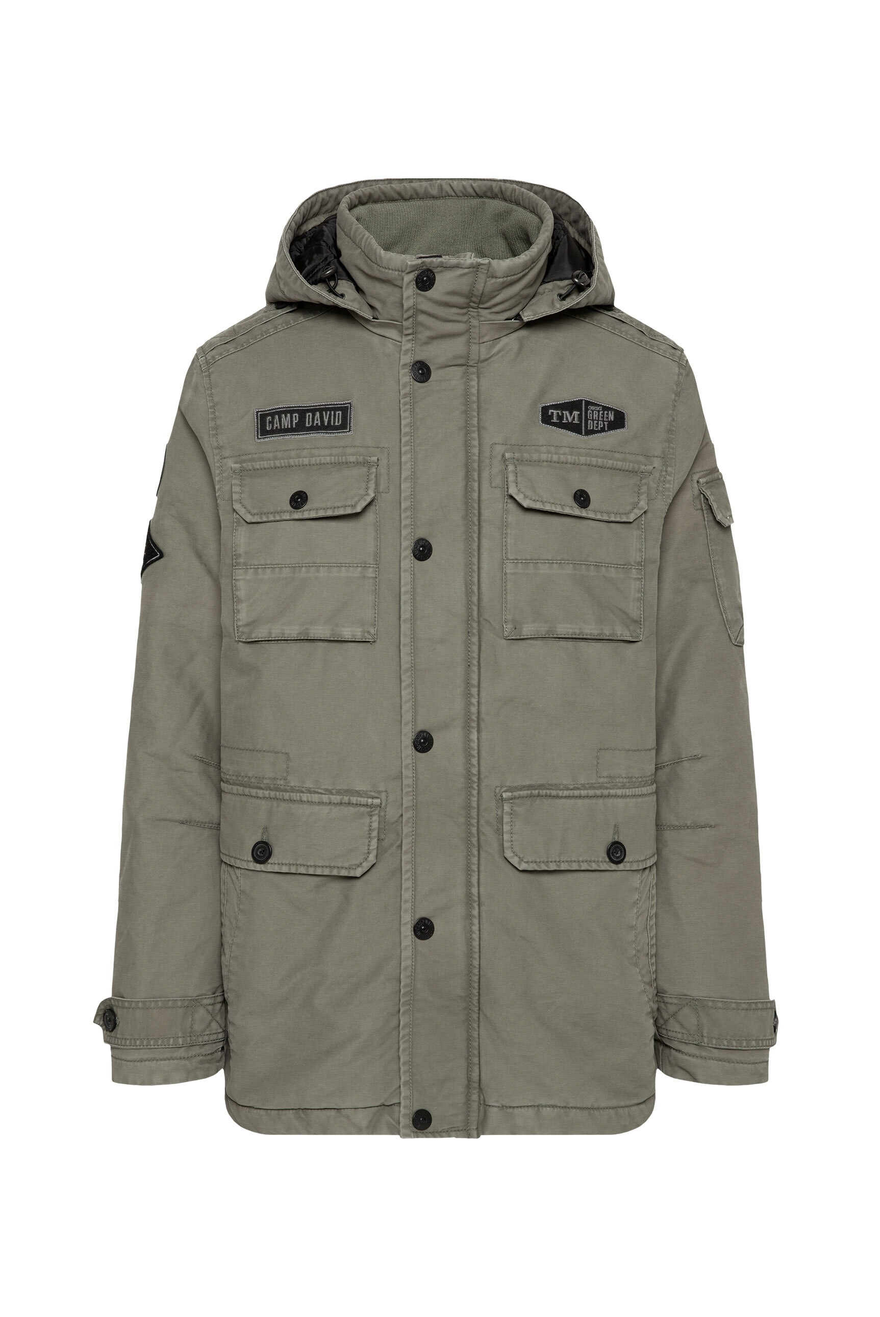 CAMP DAVID Fieldjacket mit Kapuze mit Tunnelband in der Taille