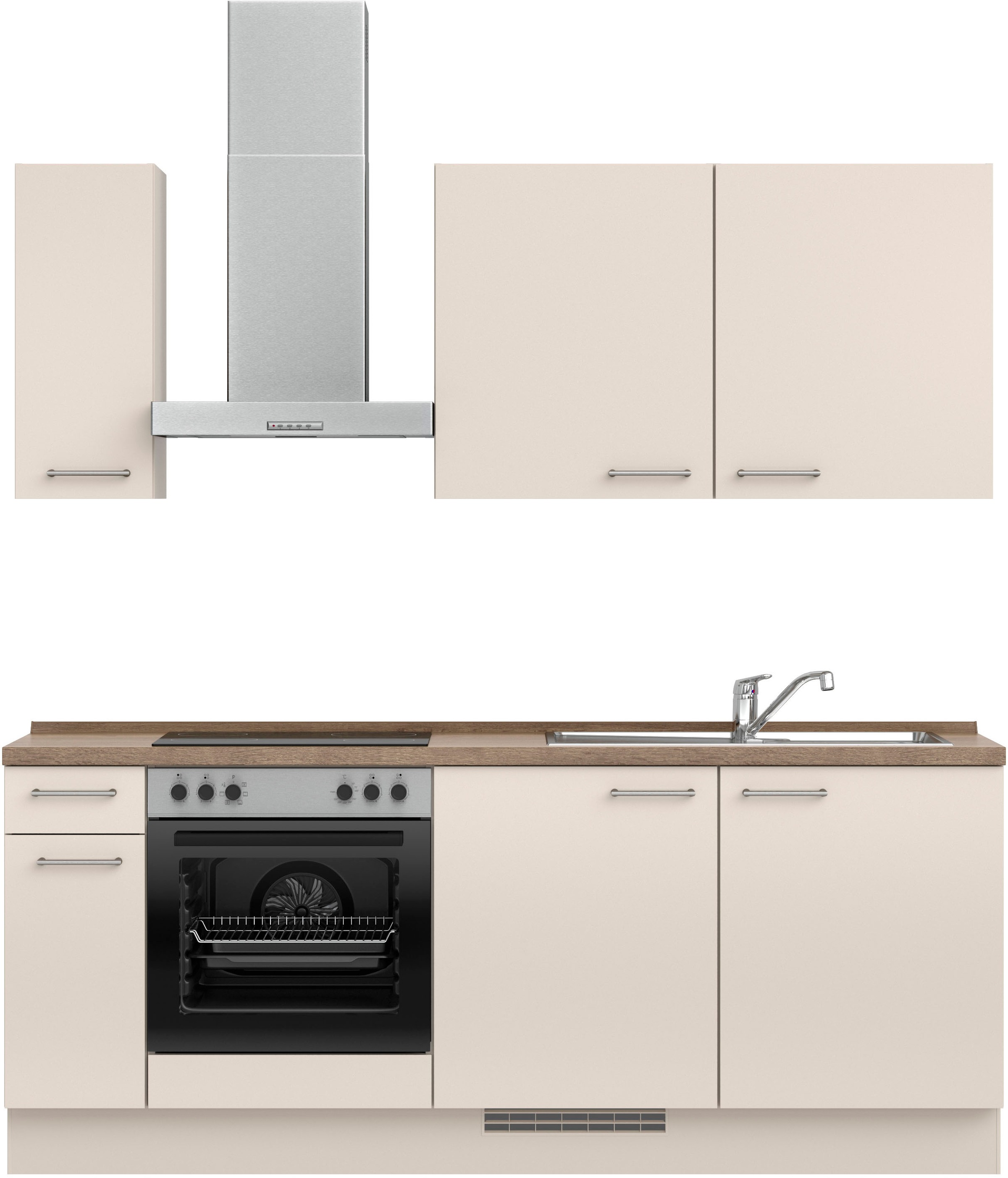 nobilia Küchenzeile ""Laser I", Ausrichtung wählbar, Breite 210 cm" vormont günstig online kaufen