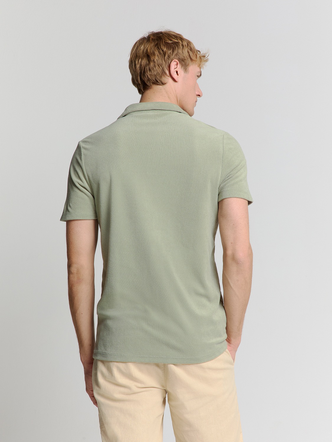 NO EXCESS T-Shirt "No Excess Poloshirt aus Frottee-Strick" günstig online kaufen