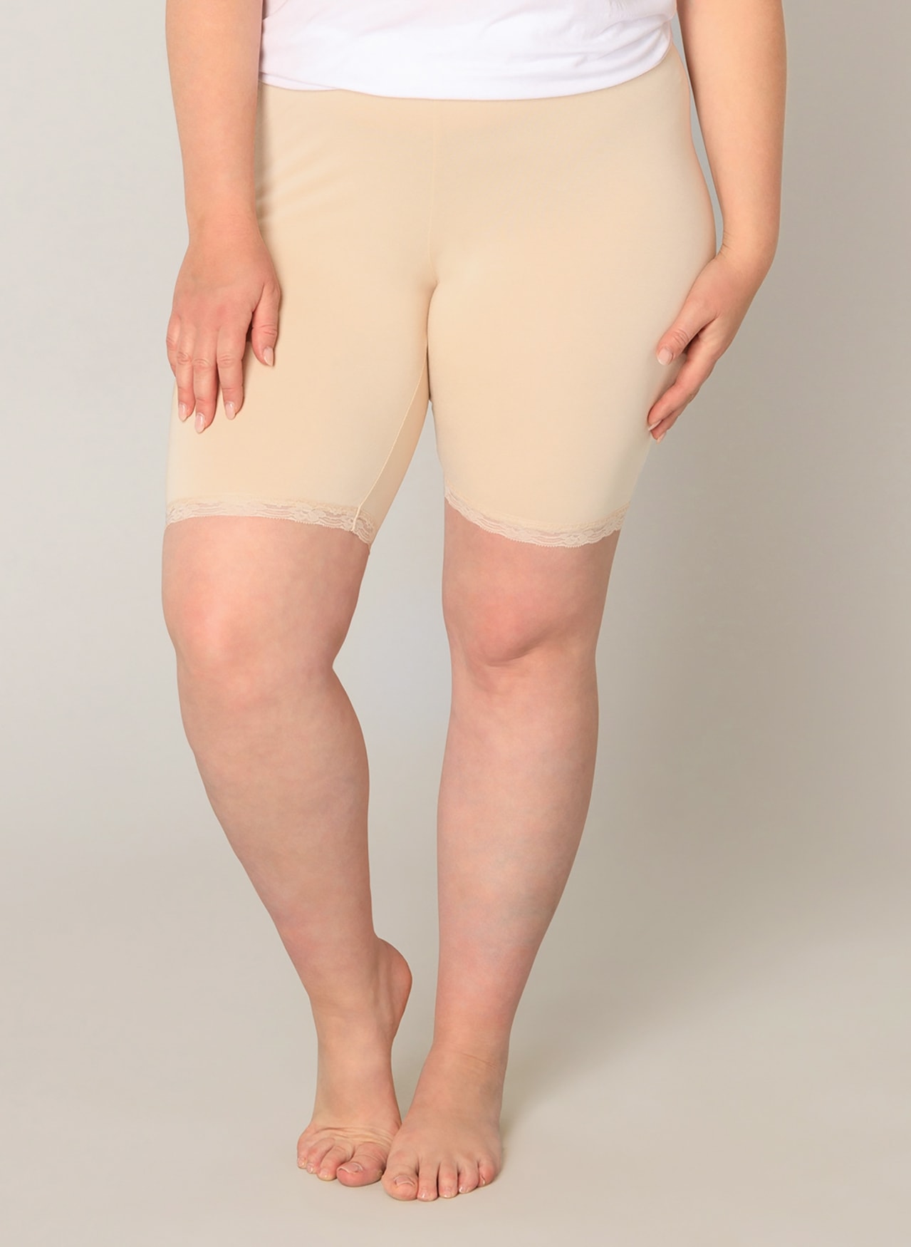 Base Level Curvy Radlerhose "Ava", mit Spitzenkante günstig online kaufen