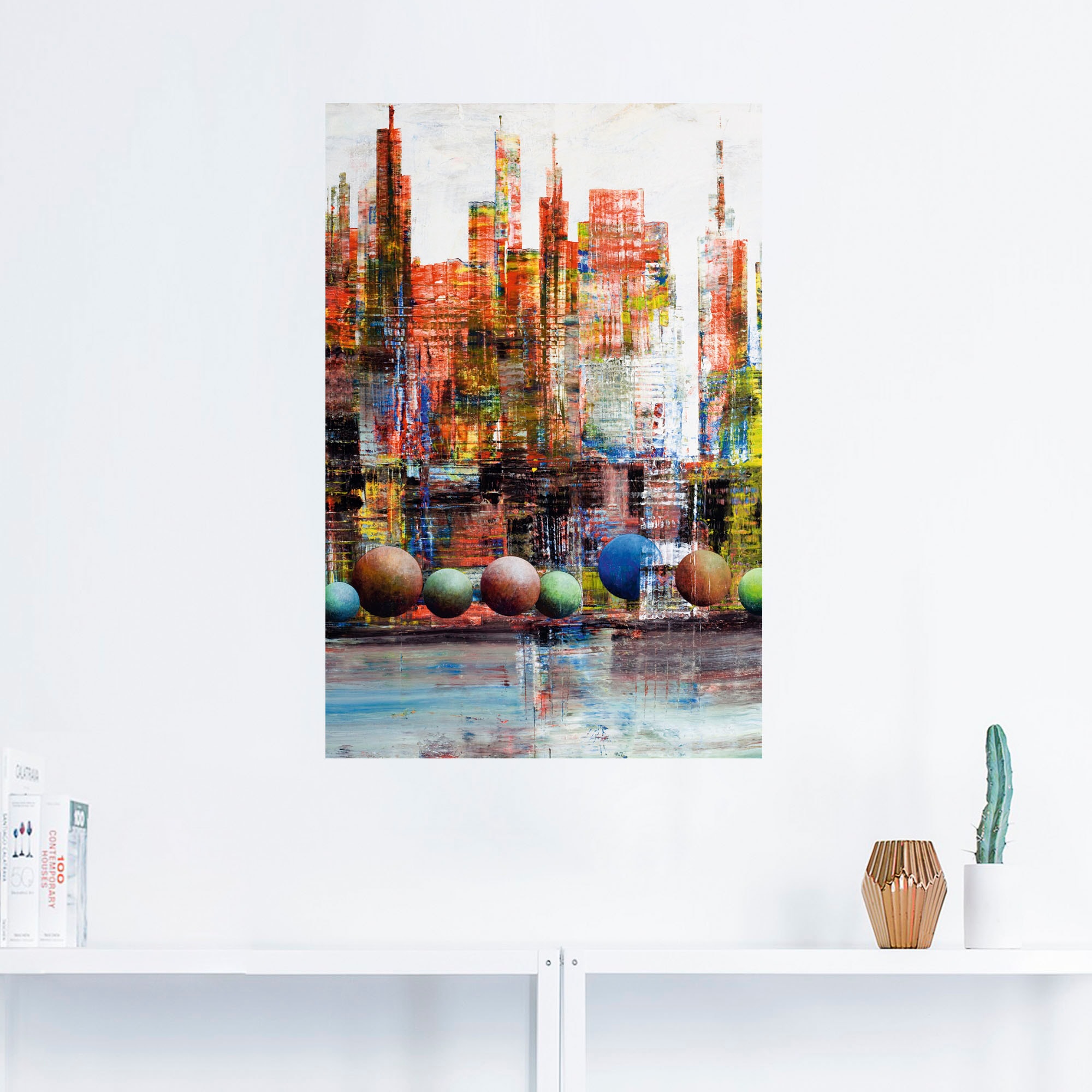 Artland Wandbild »New York Stadtansicht«, Amerika, (1 St.), als Leinwandbild, Wandaufkleber in verschied. Größen