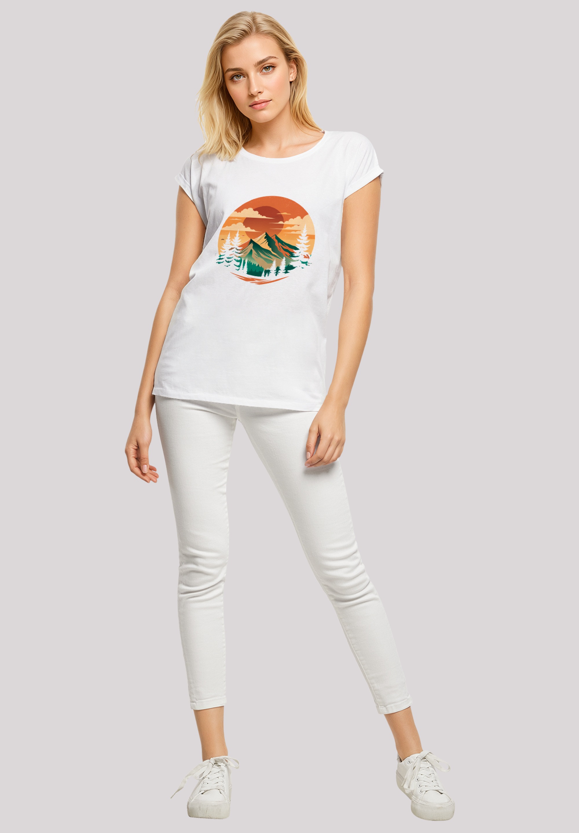 F4NT4STIC T-Shirt »Sonnenuntergang Berglandschaft« Premium Qualität