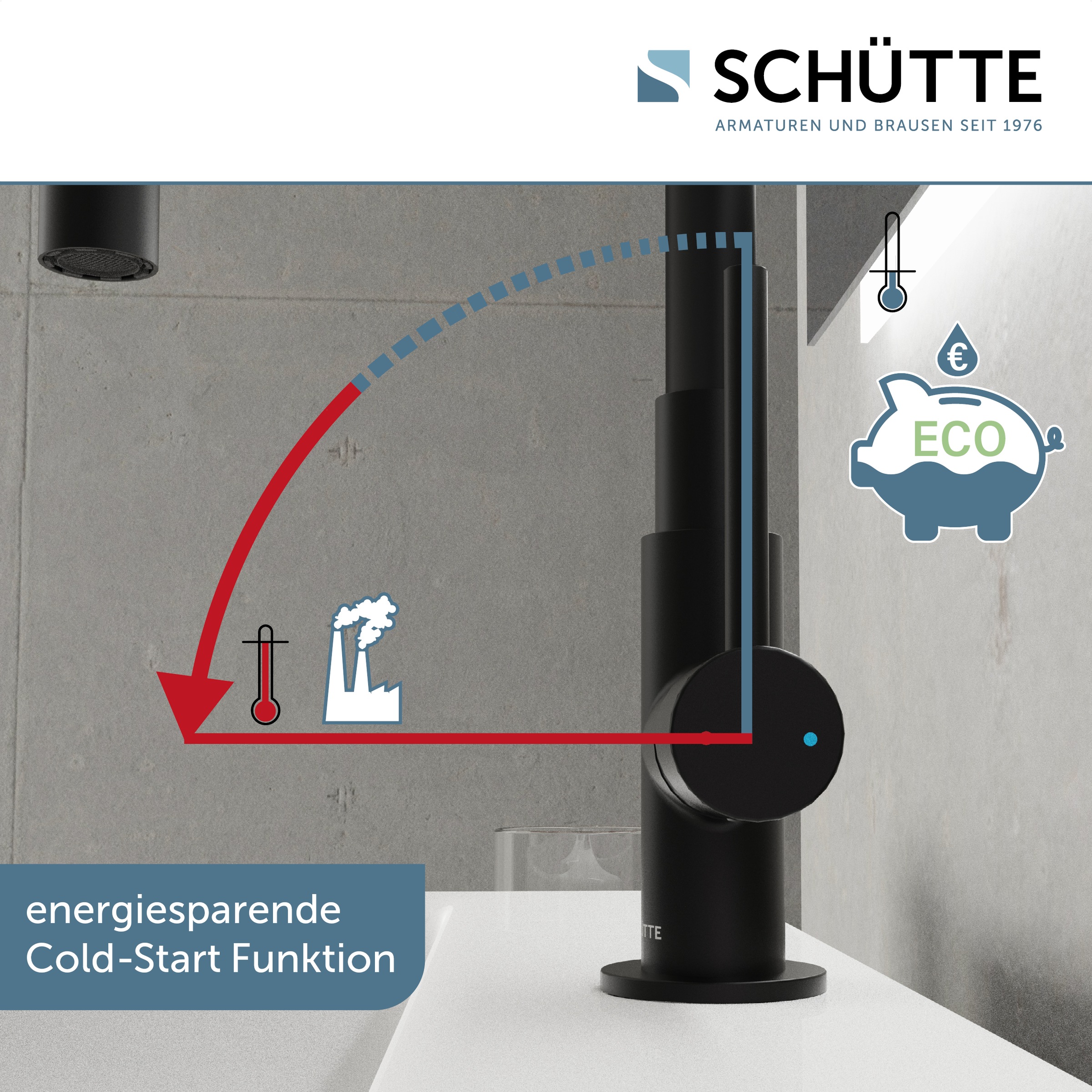 Schütte Waschtischarmatur »GLASGOW« Hochdruck Armatur Bad, 360° schwenkbarer Wasserhahn