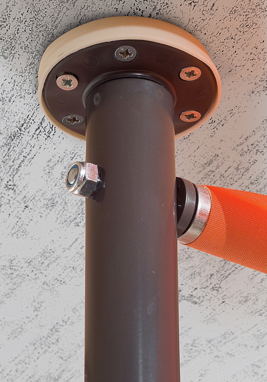 Angerer Freizeitmöbel Klemmmarkise, braun-weiß, Ausfall: 150 cm, versch. Breiten