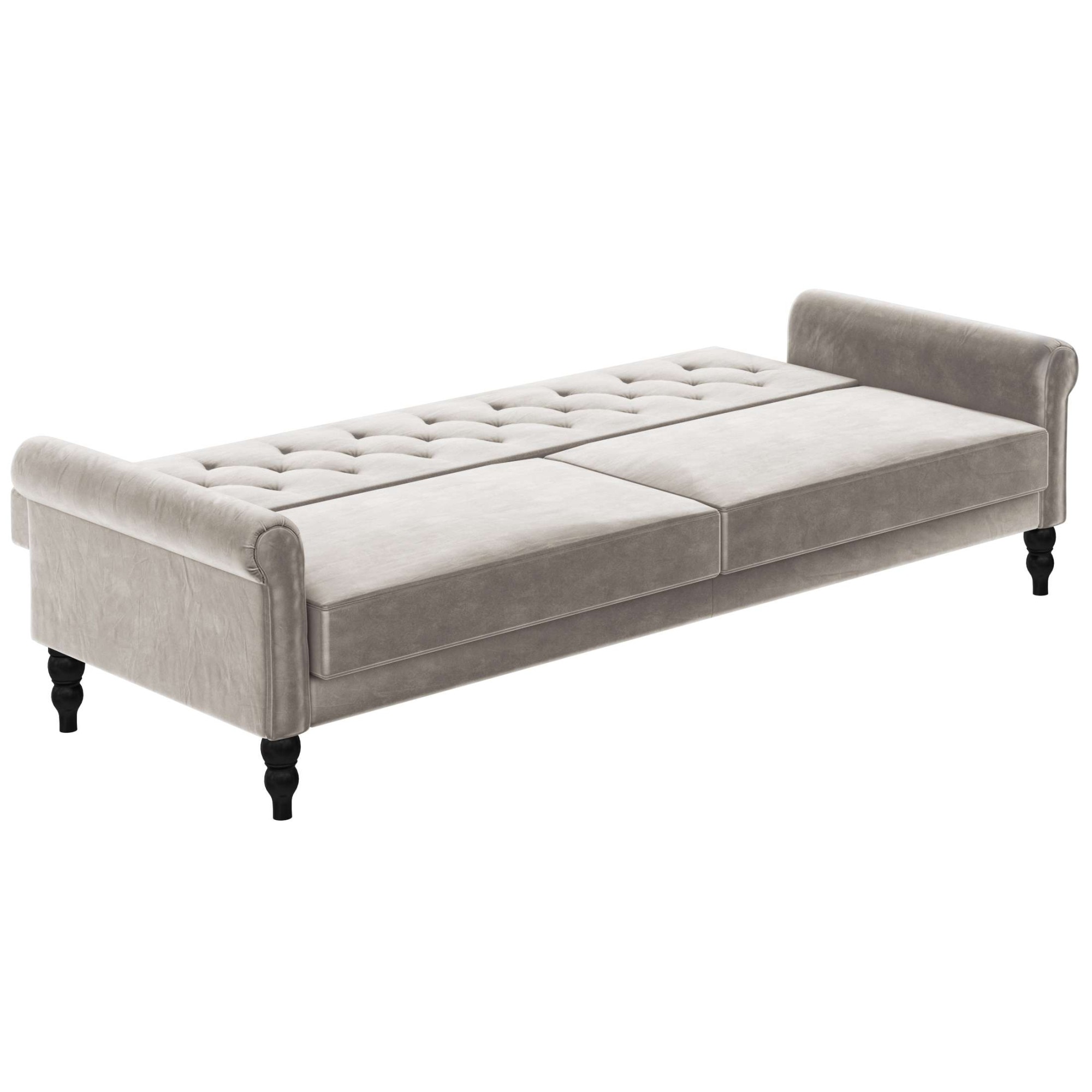 Dorel Home 3-Sitzer »Tyne«, Schlafsofa 222 cm, Bettfunktion (110/190cm), pflegeleichter Velours