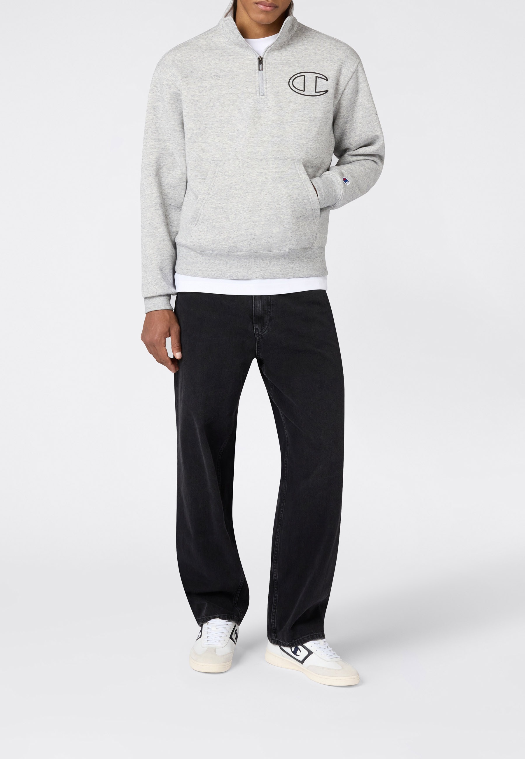 Sweatshirt CHAMPION "COLLEGE Fleece Half Zip Sweatshirt", Herren, Gr. XL, noxm, Obermaterial: 85% Baumwolle, 15% Polyester, normal, Rundhals, Sweatshirts Sweatshirt 3