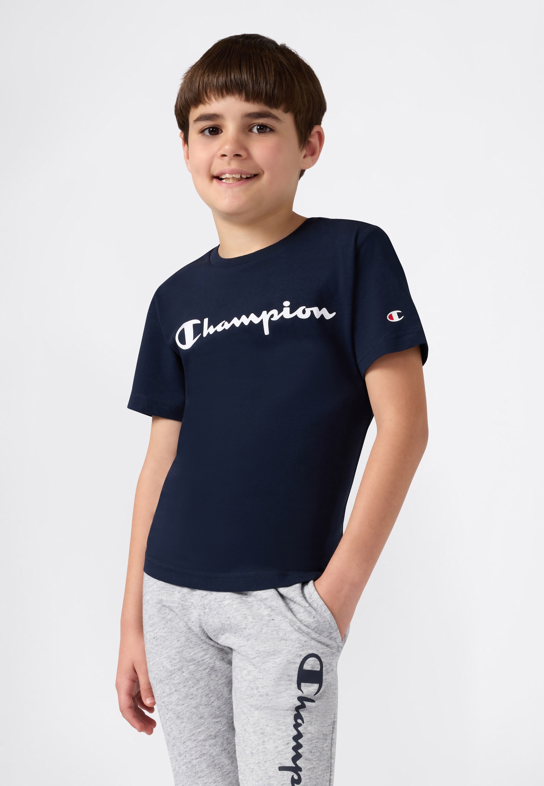 Champion T-Shirt "SPORTWEAR T-SHIRT Standard Fit" Kurzarm, für Kinder, aus Baumwolle, Standard Fit