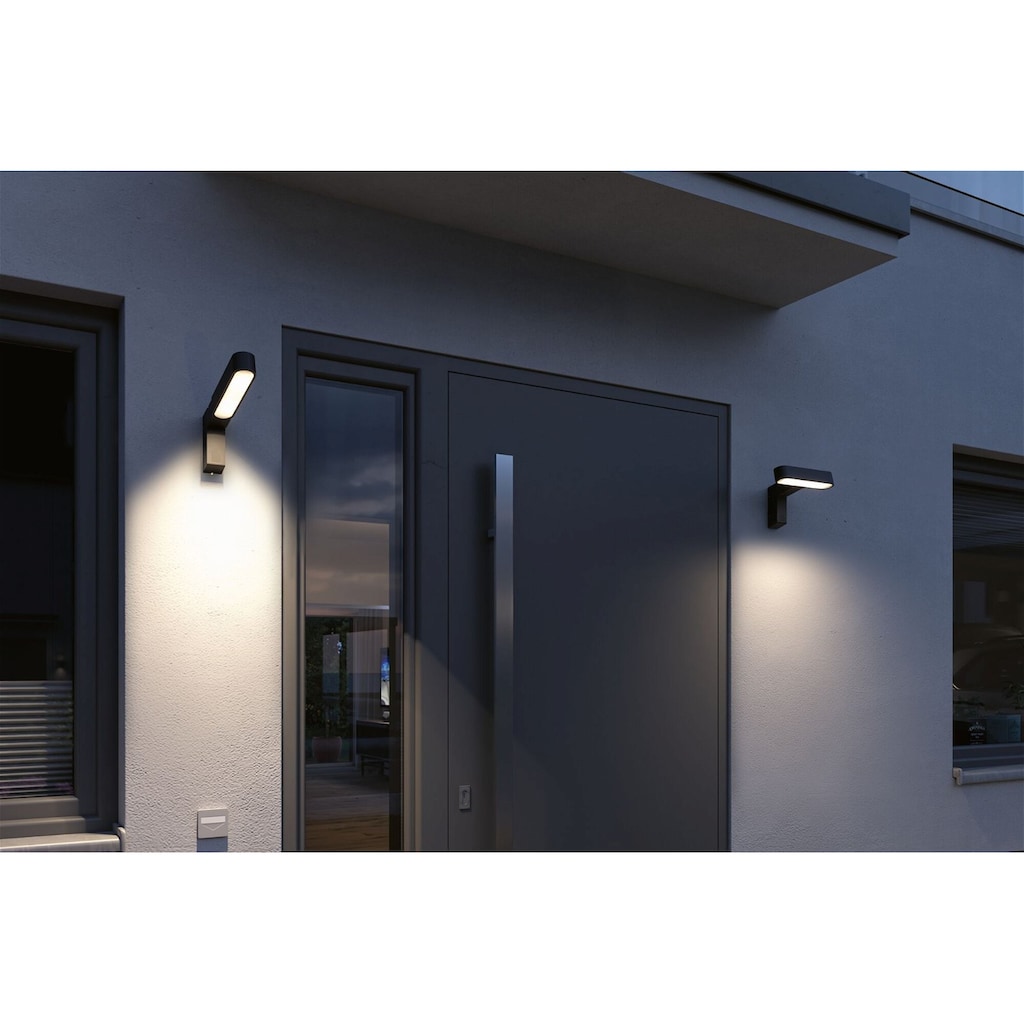 Paulmann LED Außen-Wandleuchte »House Ito 227x159mm 6W 450lm 230V 65° Anthrazit Metall, Kunststoff«, 1 flammig-flammig