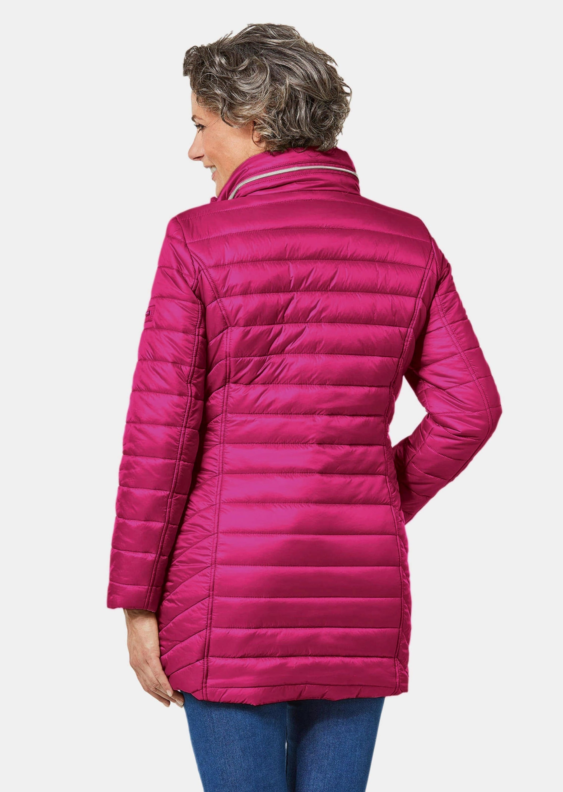 GOLDNER Kurzjacke »Longsteppjacke Figurschmeichelnde, leichte Longsteppjacke«