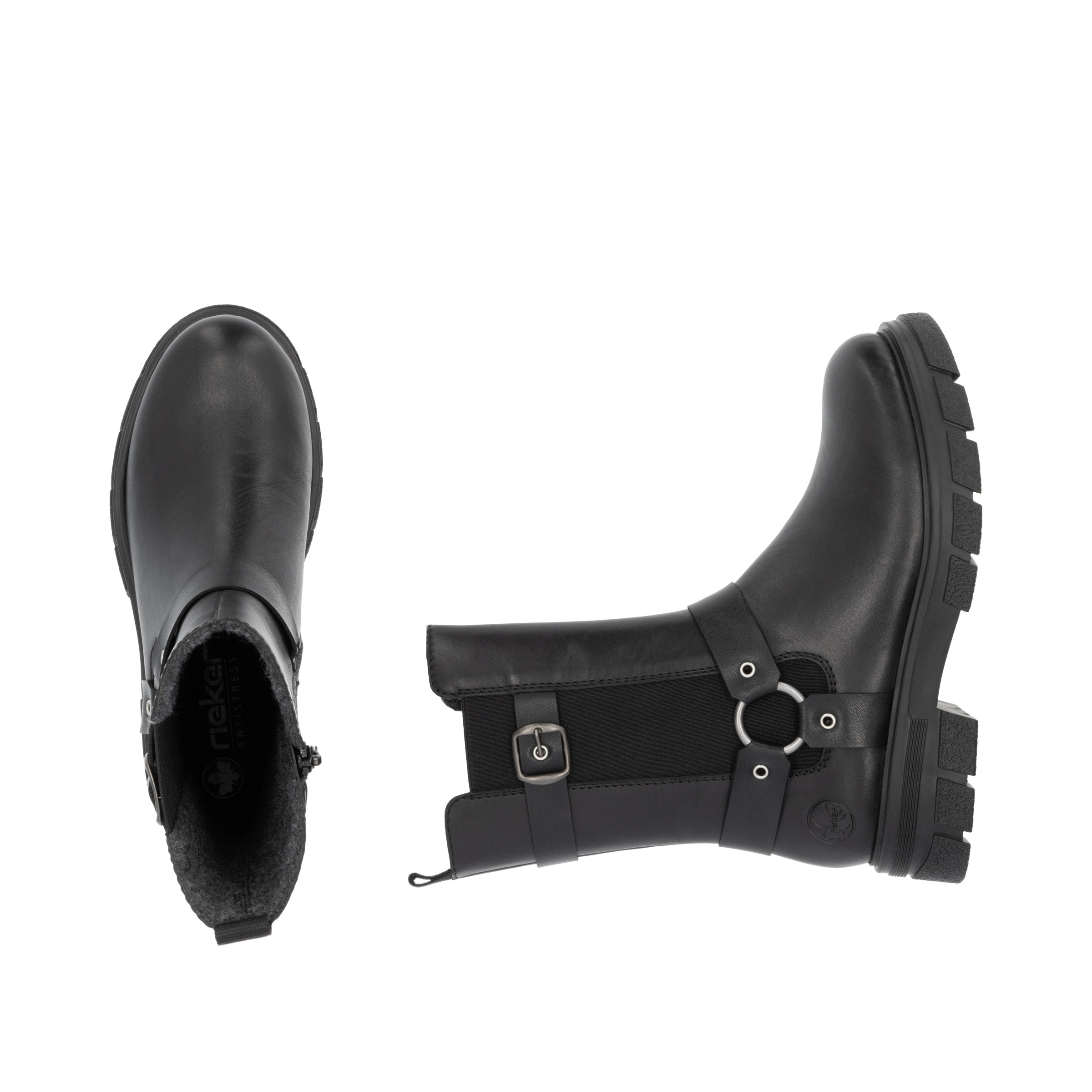 Rieker Chelseaboots, Bikerboots, Schlupfstiefelette mit Innenreißverschluss