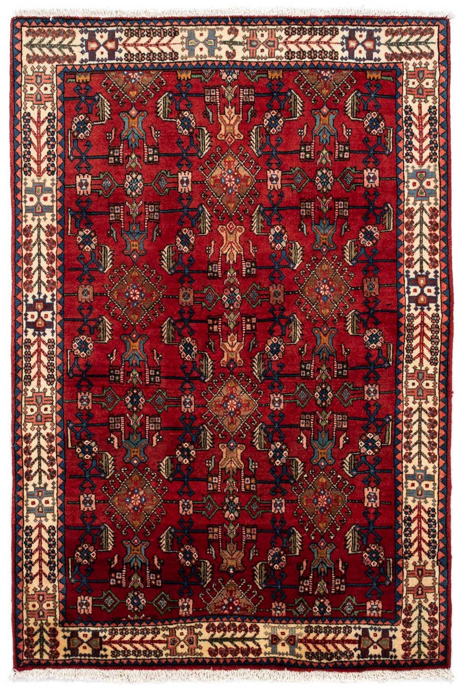 morgenland Hochflor-Läufer »Yalameh Medaillon Rosso chiaro 380 x 75 cm«, rechteckig, Unikat mit Zertifikat