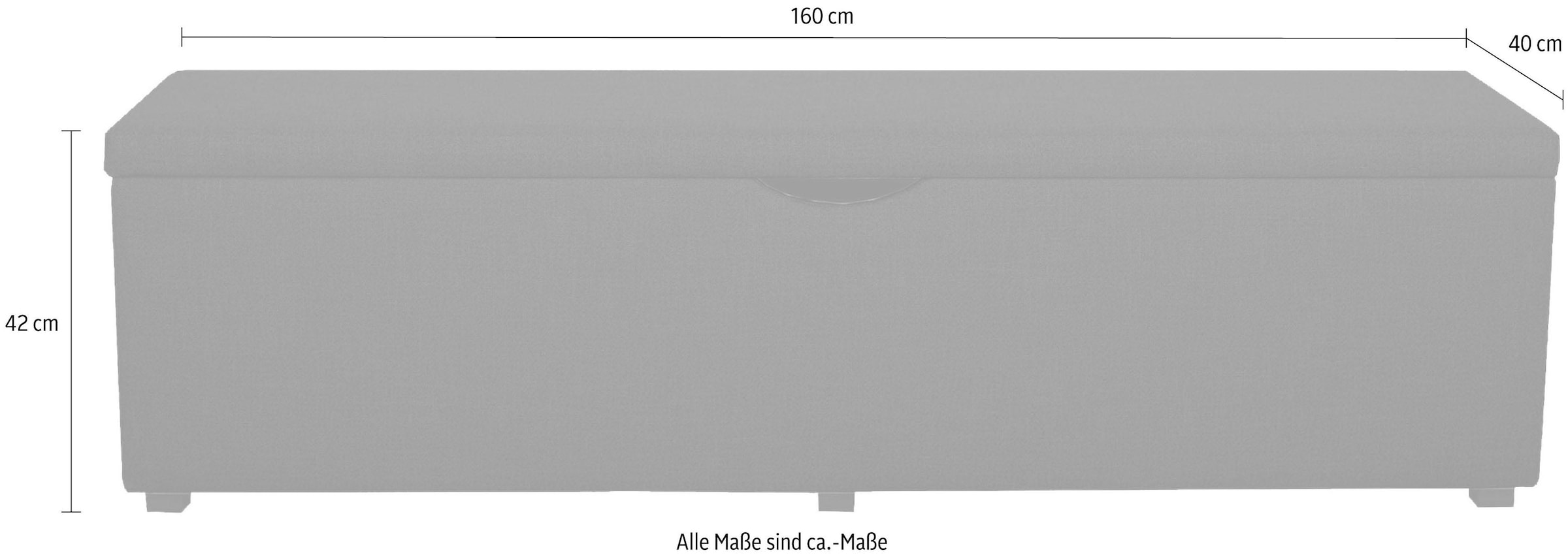 Places of Style Hockerbank "Standard", Breite 120cm oder 160cm, auch als Ga günstig online kaufen