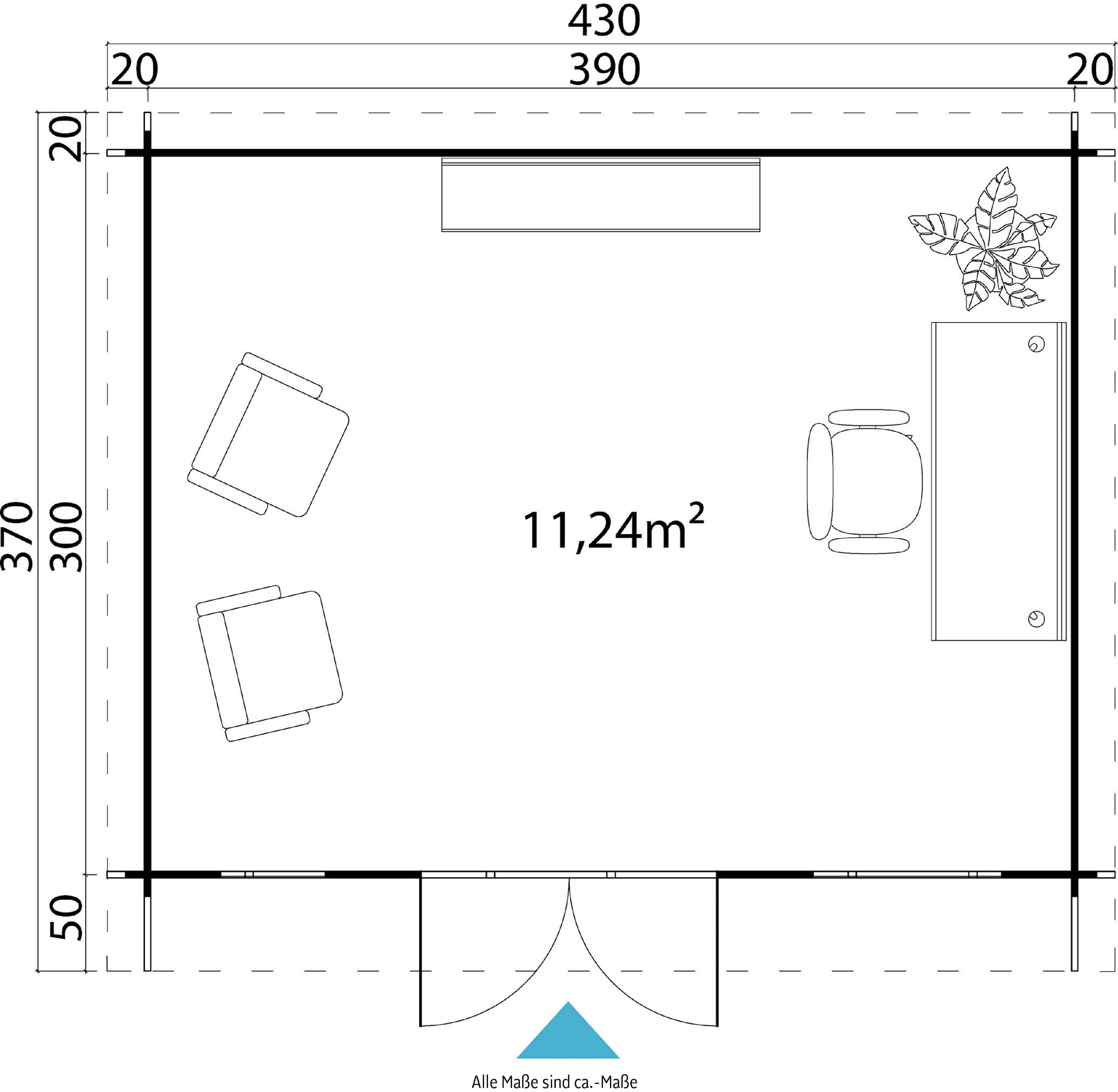 LASITA MAJA Gartenhaus »DORSET«, (Set, inkl. Fussbodenbretter zum verlegen)