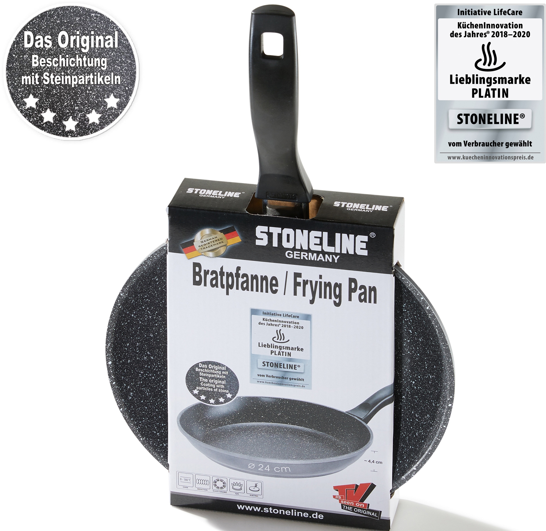 STONELINE Bratpfanne, Aluminium, tlg.), BAUR Induktion | (1 kaufen