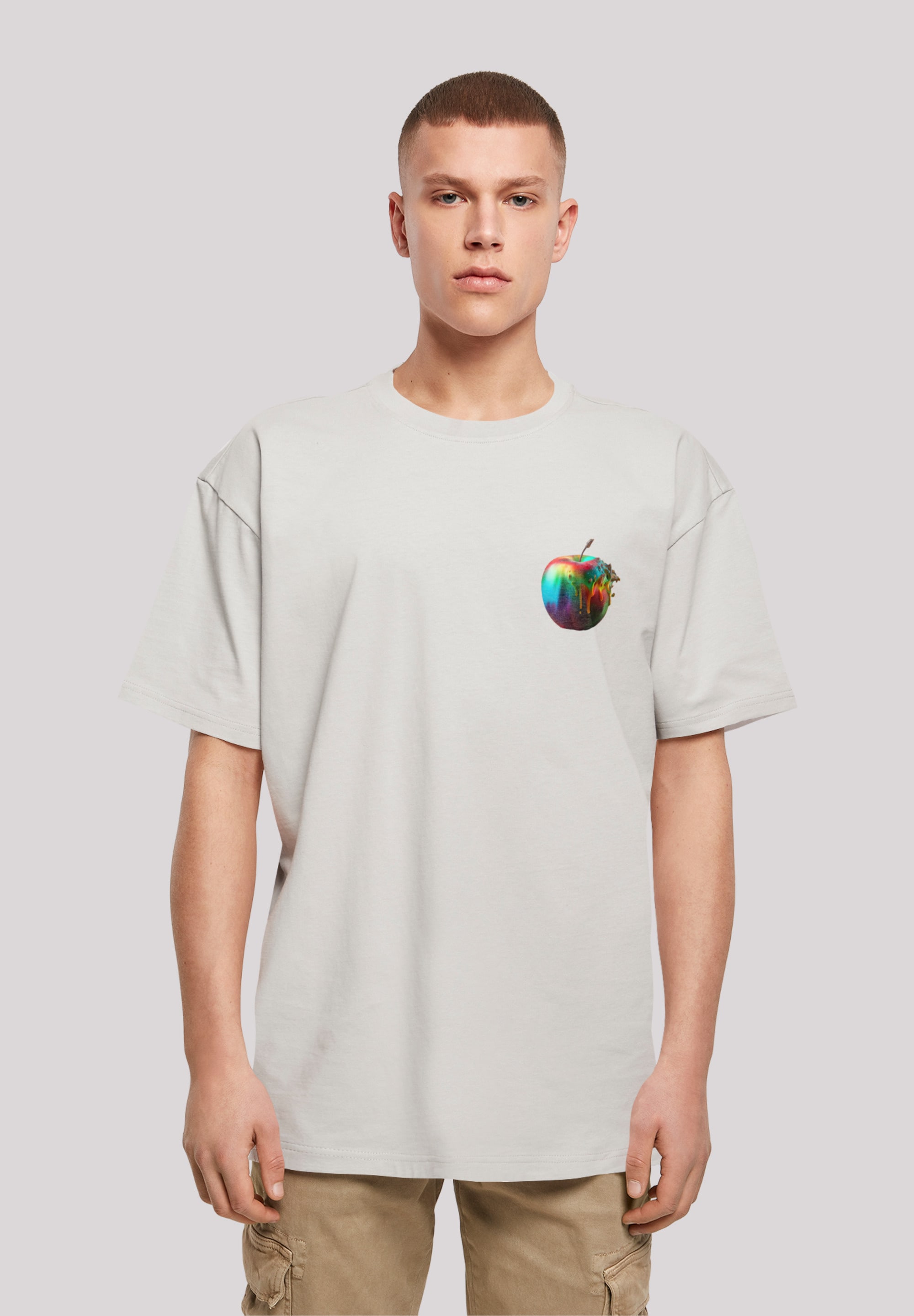 F4NT4STIC T-Shirt "Colorfood Collection - Rainbow Apple", Print