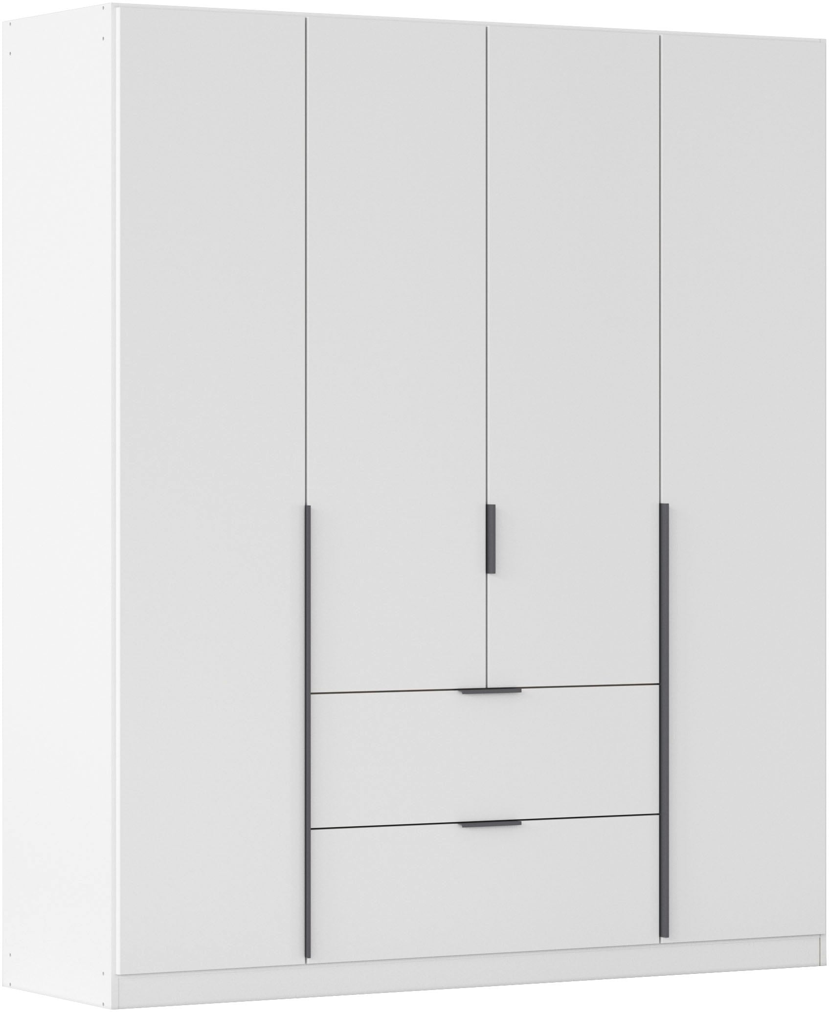 OTTO home Drehtürenschrank "Kleiderschrank Schrank Garderobe AGORDO mit Dekor- oder Hochglanzfront" in zwei Griff-Farben, Breite 181 cm, mit Außenschubkästen, Serie in 7 Breiten und 2 Höhen MADE IN GERMANY