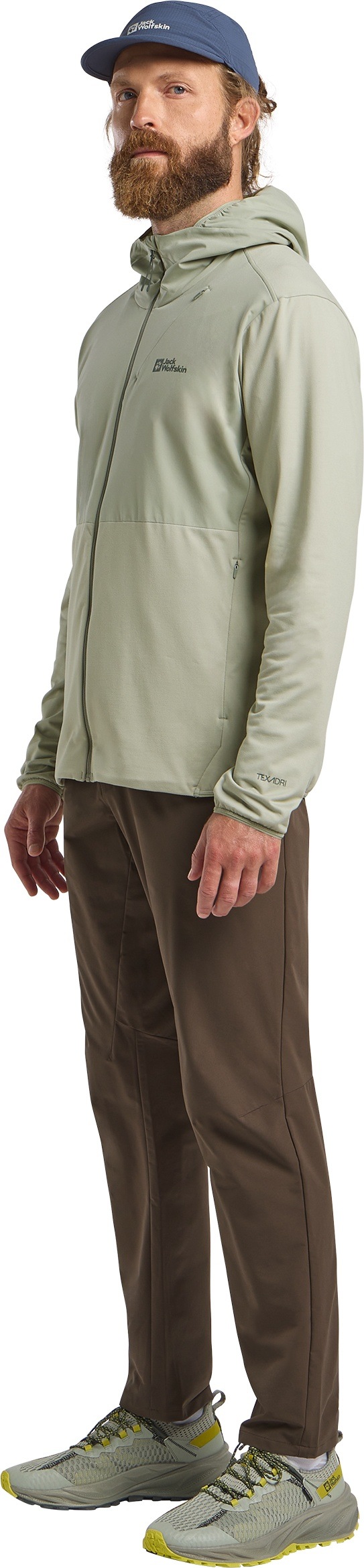 Jack Wolfskin Kapuzenfleecejacke »PRELIGHT TRAIL HOODY M«, mit Kapuze