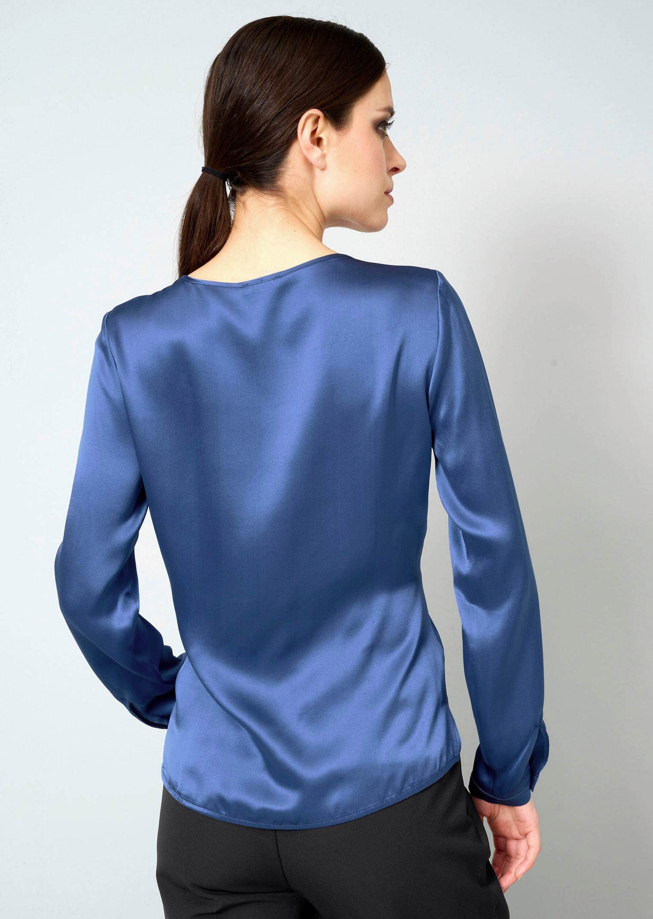 Alba Moda Langarmbluse »Seidenbluse Seidenbluse mit Volants«