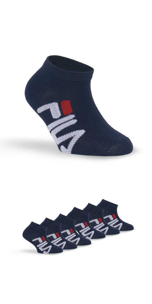 Fila Sneakersocken "JUNIOR UNISEX INVISIBLE SOCKS" 6 Paar tlg. mit Logoschriftzug seitlich