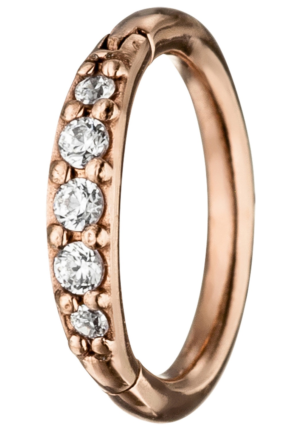 JOBO Nasenpiercing Segmentring Edelstahl roségoldfarben