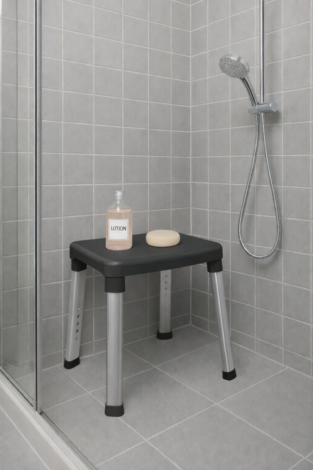Bischof Dusch- und Badhocker "Splash" belastbar bis 150 kg rutschfester Stand, TÜV/GS geprüft