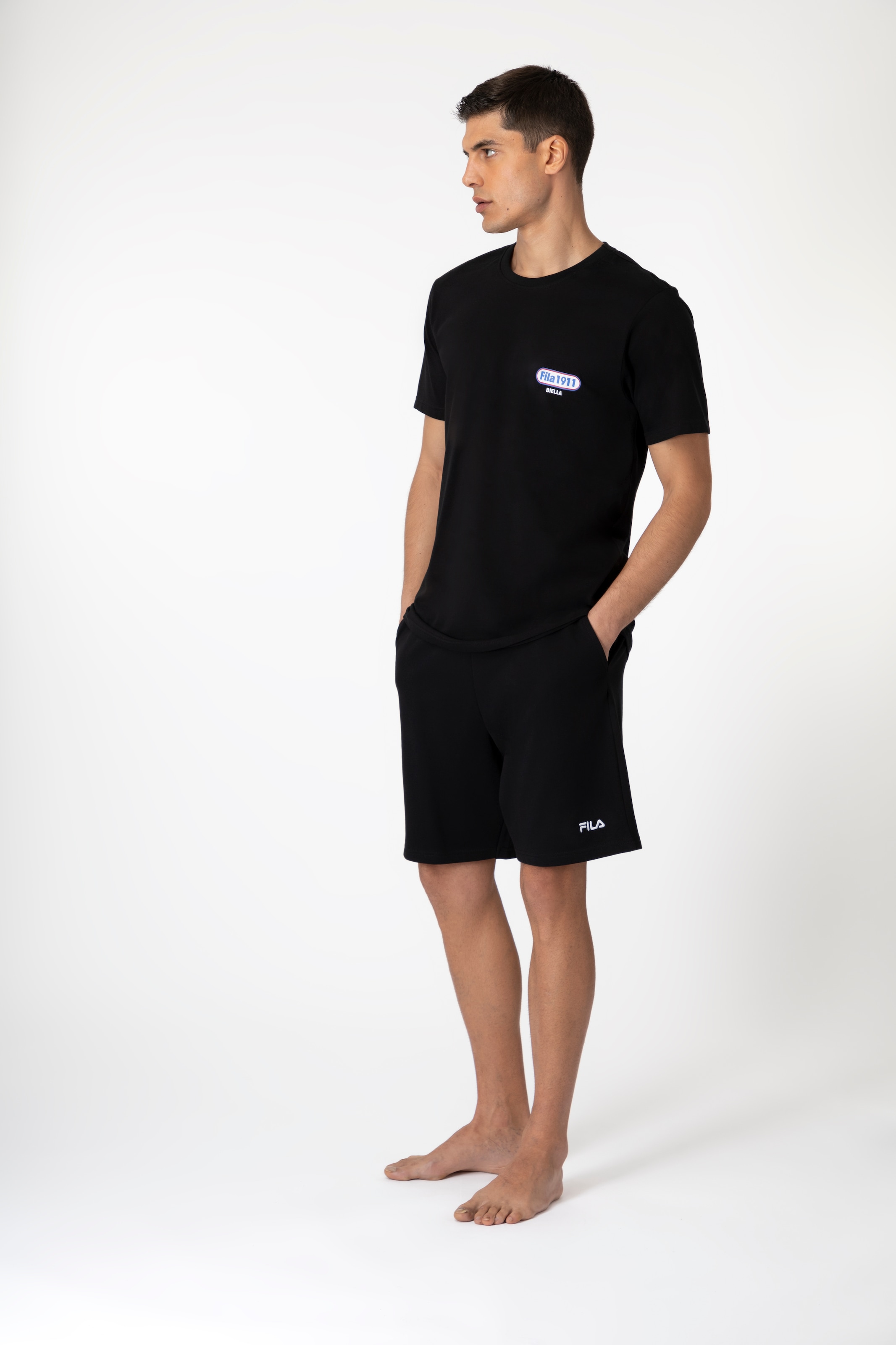 Fila Shorty "MAN JERSEY TOP + FRENCH TERRY PANTS PYJAMAS", 2 Stk. mit schli günstig online kaufen