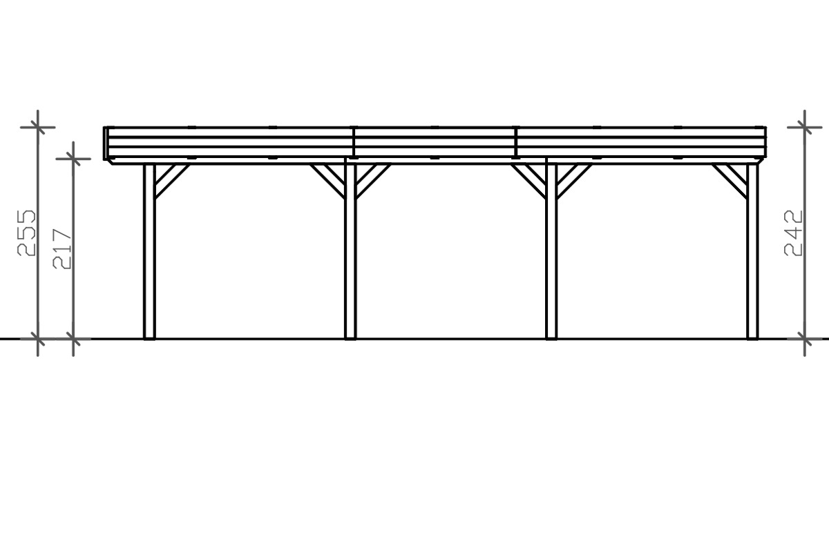 Skanholz Doppelcarport »Grunewald«, Leimholz-Nordisches Fichtenholz, weiß, mit EPDM-Dach