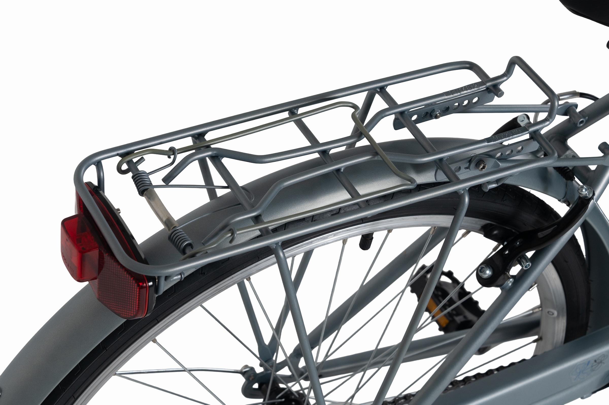 Dacapo Cityrad »DaCapo Citybike 26'' Cantaloupe Silver mit Korb RH 48 cm« 6 Gang Shimano Tourney Schaltwerk Kettenschaltung