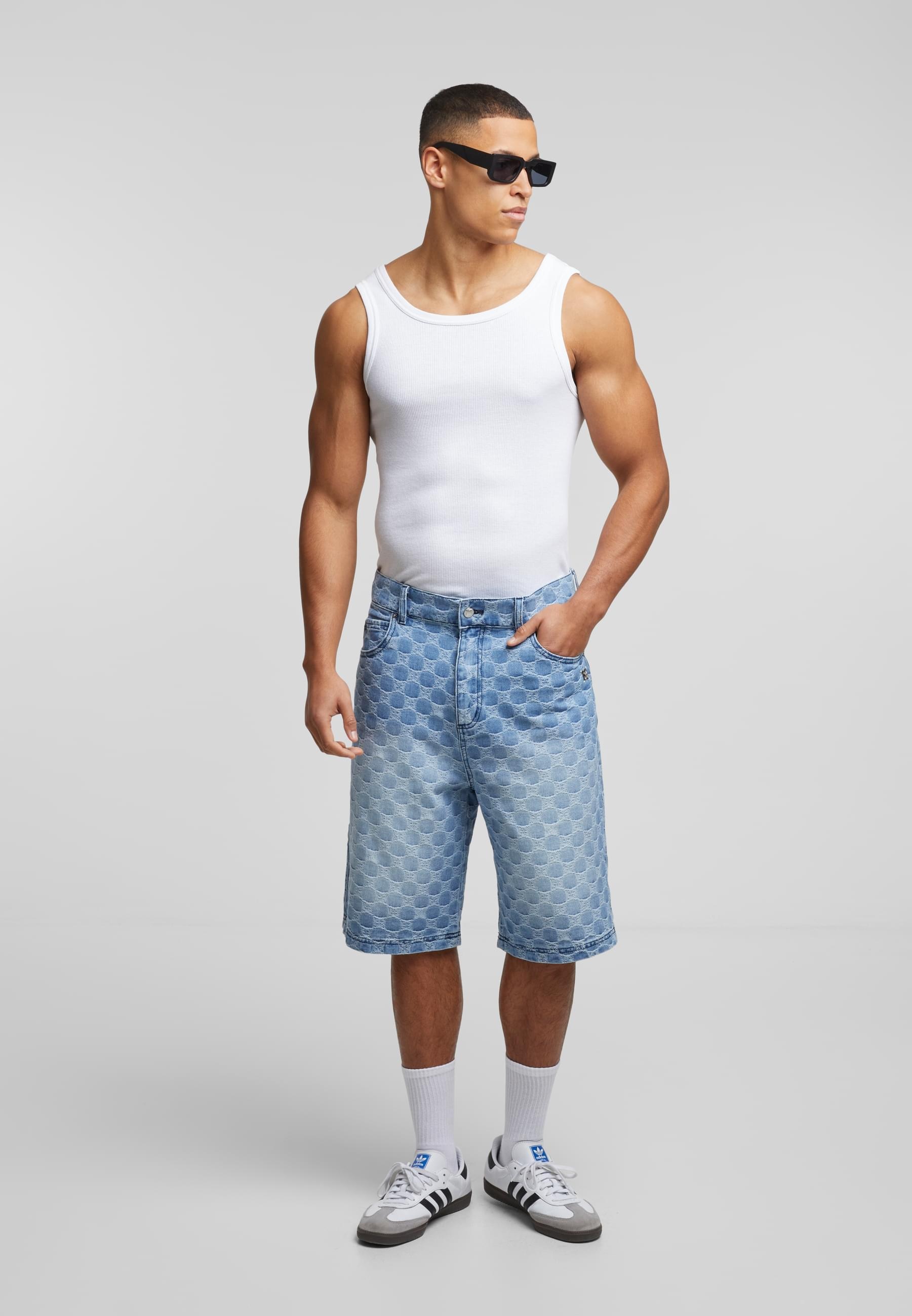 PEQUS Cargoshorts »PEQUS PEQUS Aether Monogram Denim Jorts«, (1 tlg.)