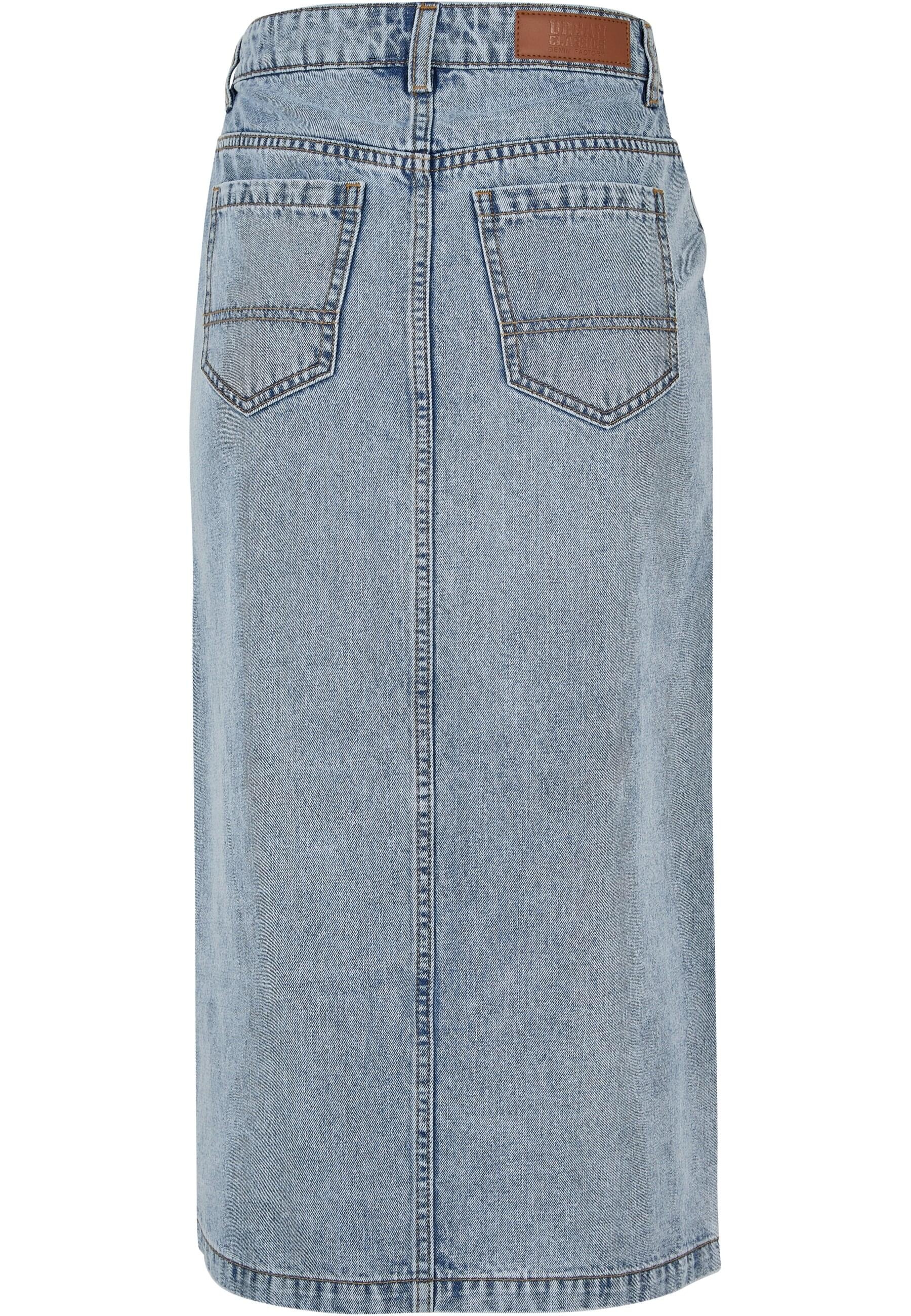 URBAN CLASSICS Jerseyrock "Urban Classics Damen Ladies Midi Denim Skirt" 1 günstig online kaufen