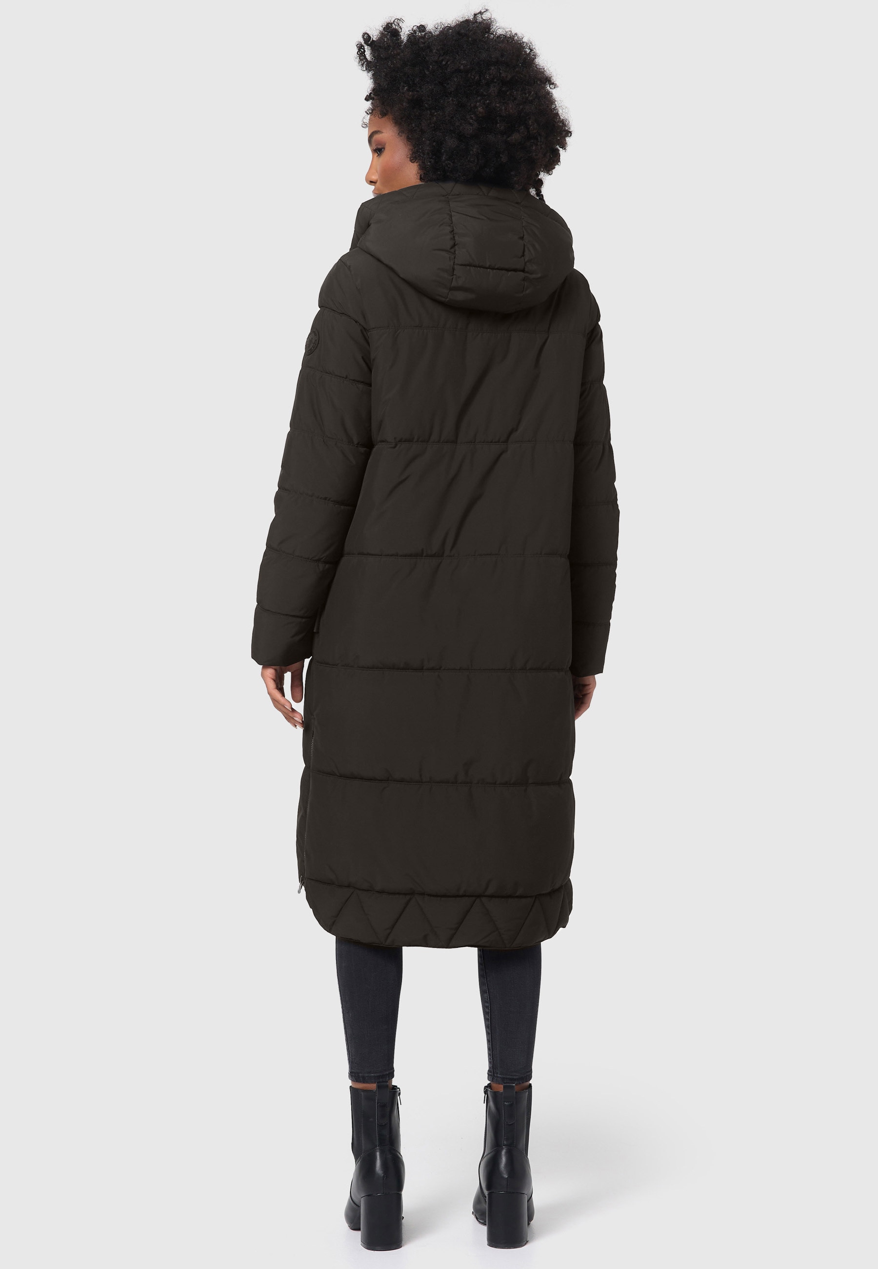 Marikoo Winterjacke »Soranaa«, langer Winter Mantel mit Kapuze