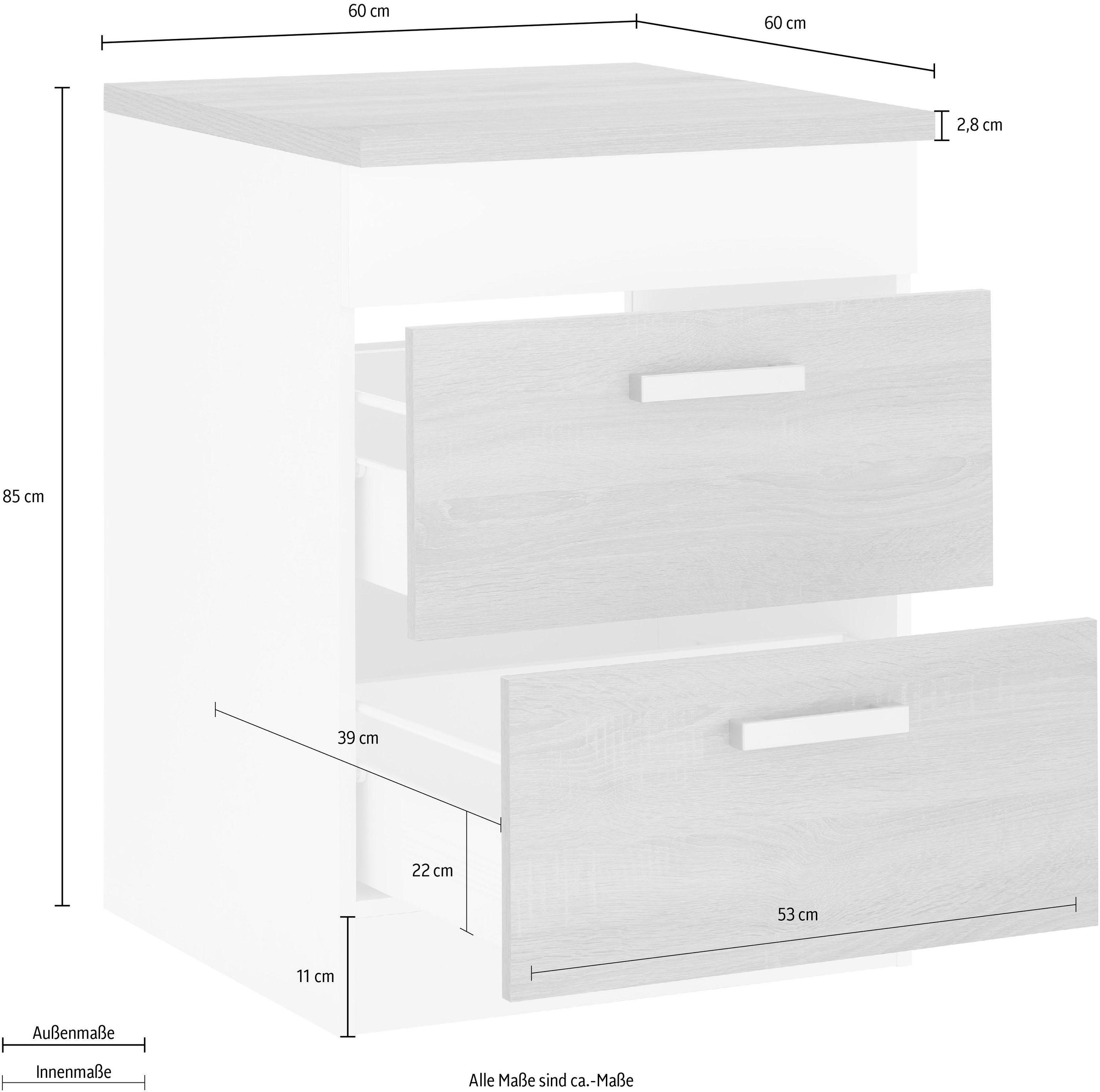 HELD MÖBEL Kochfeldumbauschrank »Gera«, Breite 60 cm