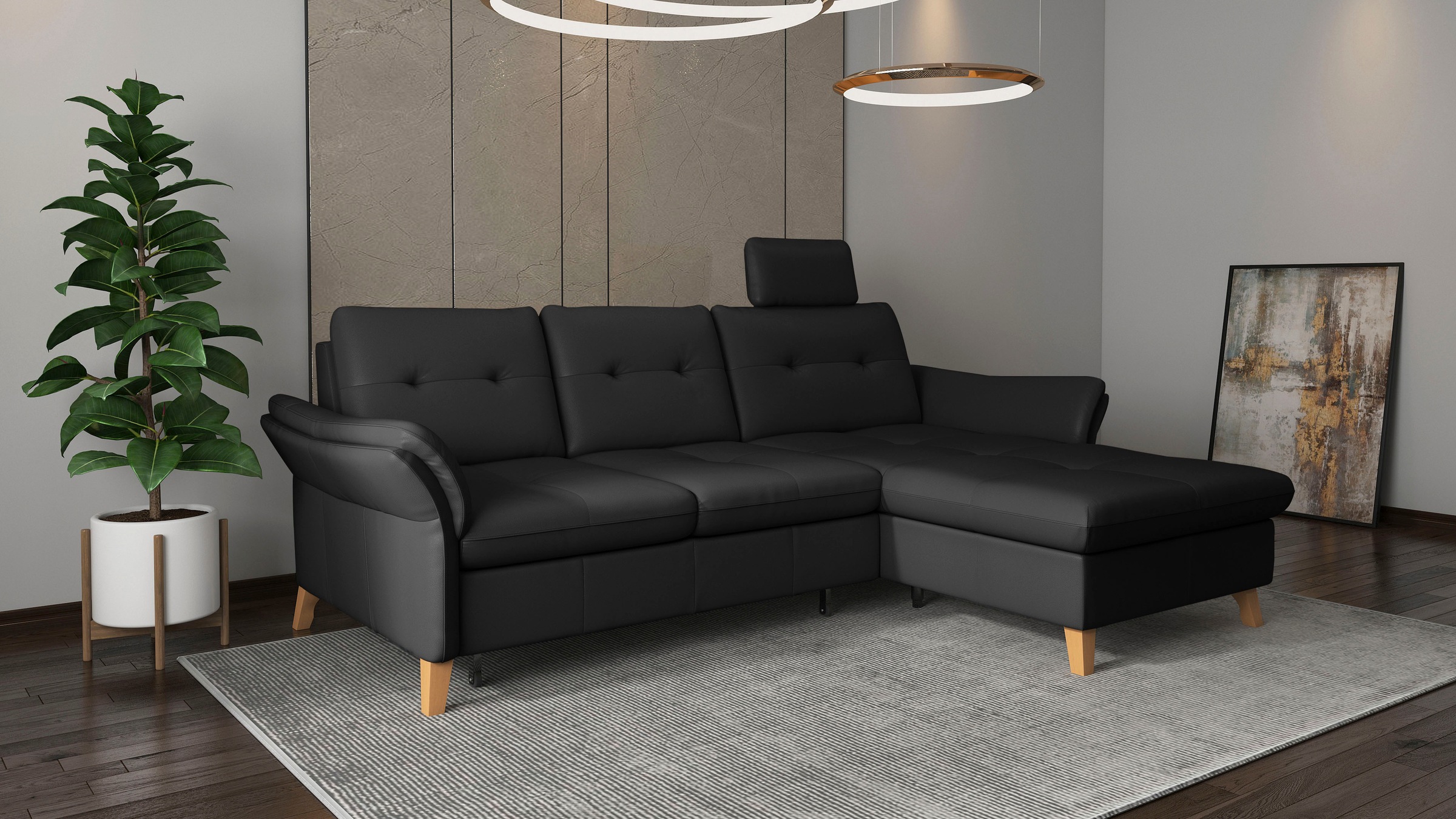 sit&more Ecksofa "Göteborg" Sitztiefenverstellung und Federkern, wahlweise günstig online kaufen