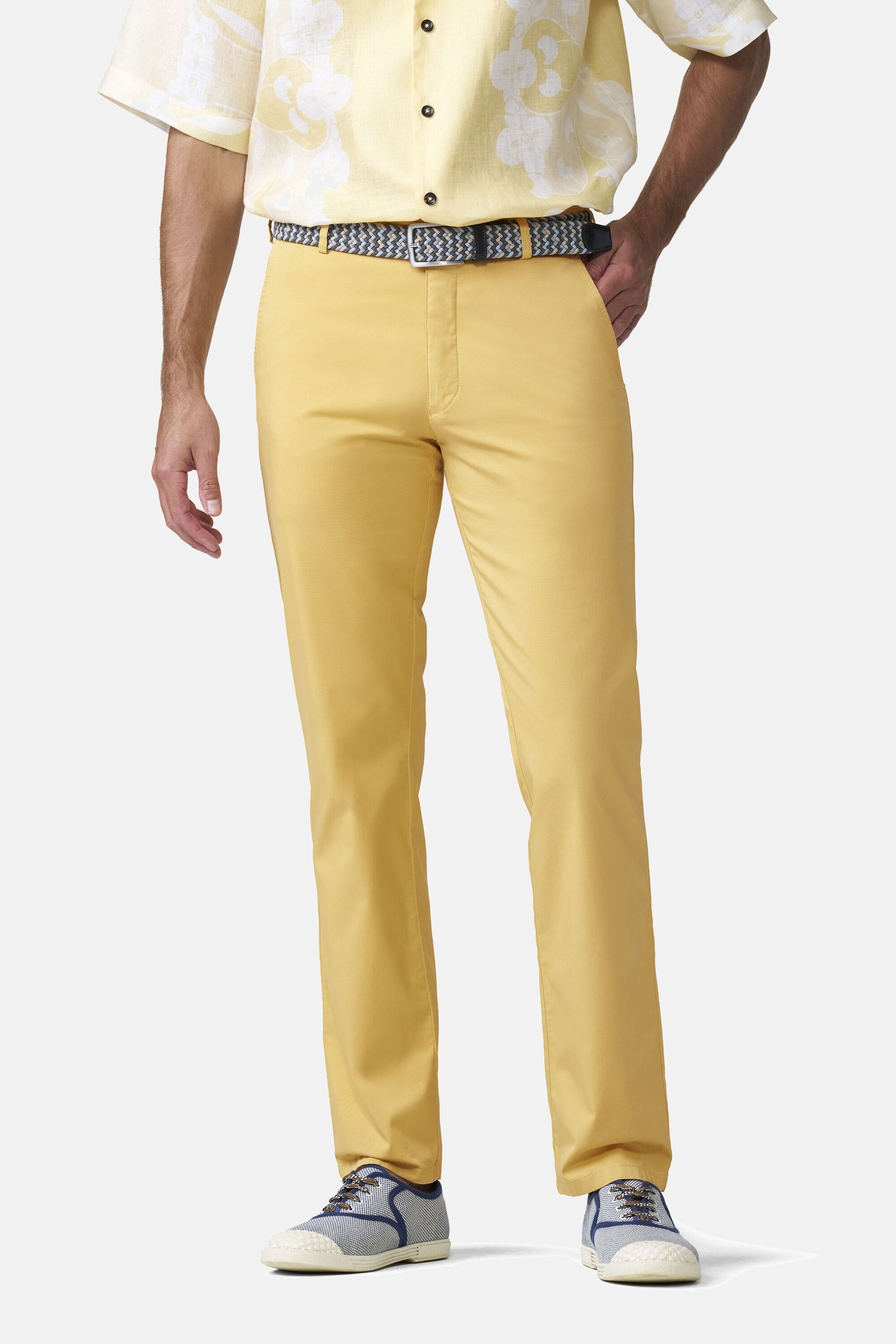 MEYER Chinos "Paris 1-5073" mit buntem Innenfutter