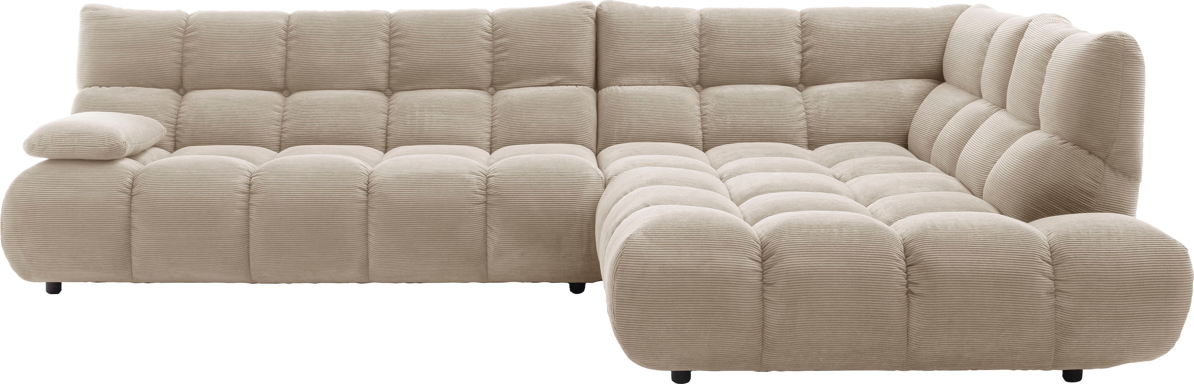 Home affaire Ecksofa "Cozy Bubble, mit klappbarer Armlehne, Breite 324 cm" günstig online kaufen