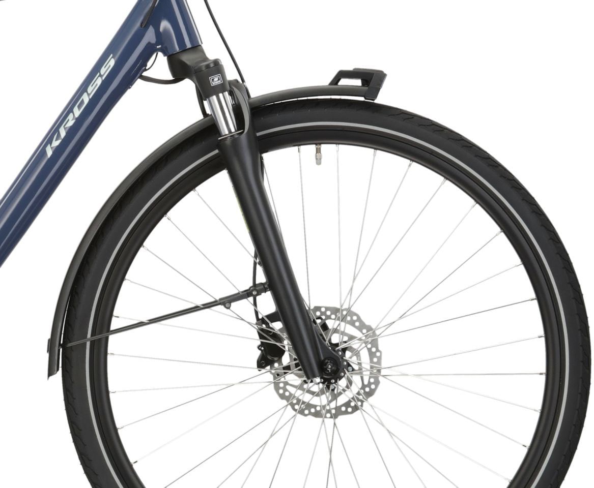 Kross »E-Citybike Sentio Hybrid 4.0 28 Zoll blau« 7 Gang Shimano NEXUS Schaltwerk Nabenschaltung Mittelmotor 250 W Pedelec, Elektrofahrrad für Damen und Herren