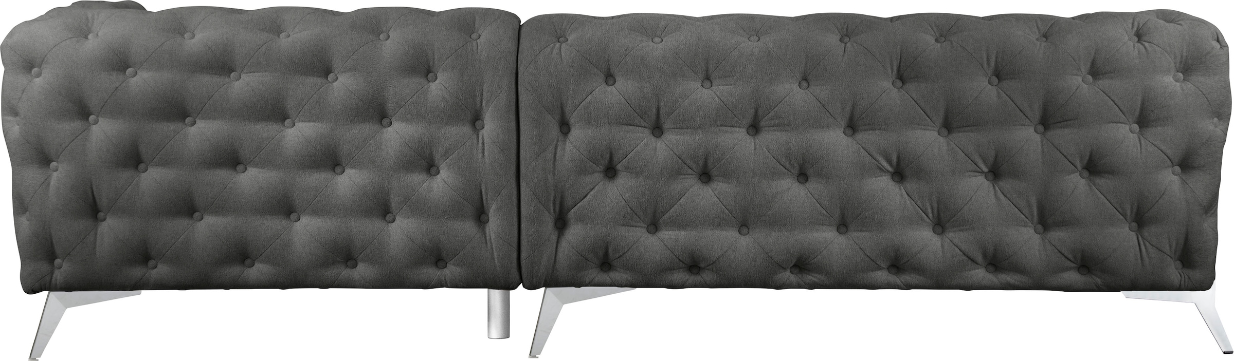 Leonique Chesterfield-Sofa »Amaury L-Form«, Chesterfield-Optik, Breite/Tiefe je 262 cm, Fußfarbe wählbar