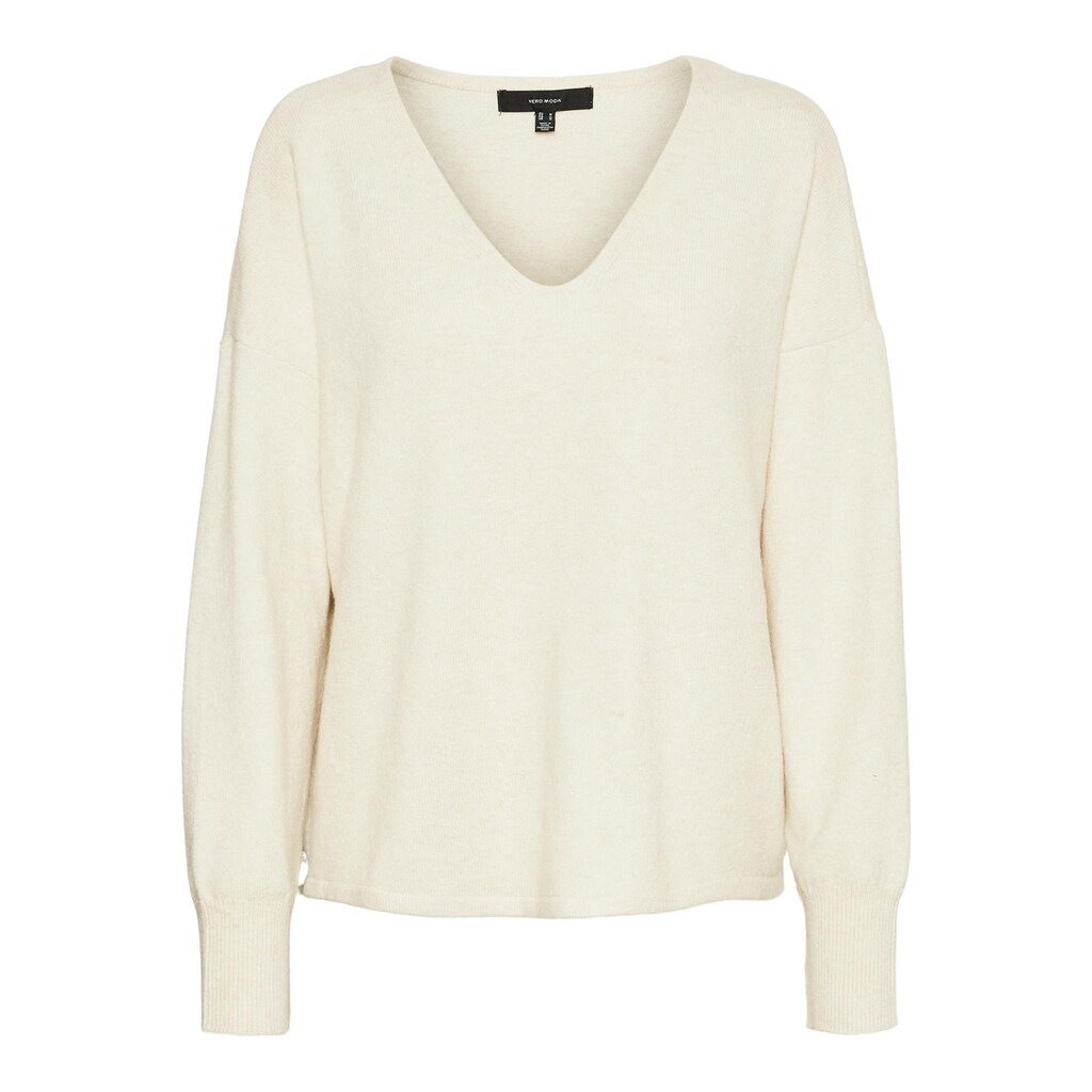 Vero Moda V-Ausschnitt-Pullover »VMDOFFY LS V-NECK BLOUSE GA NOOS«