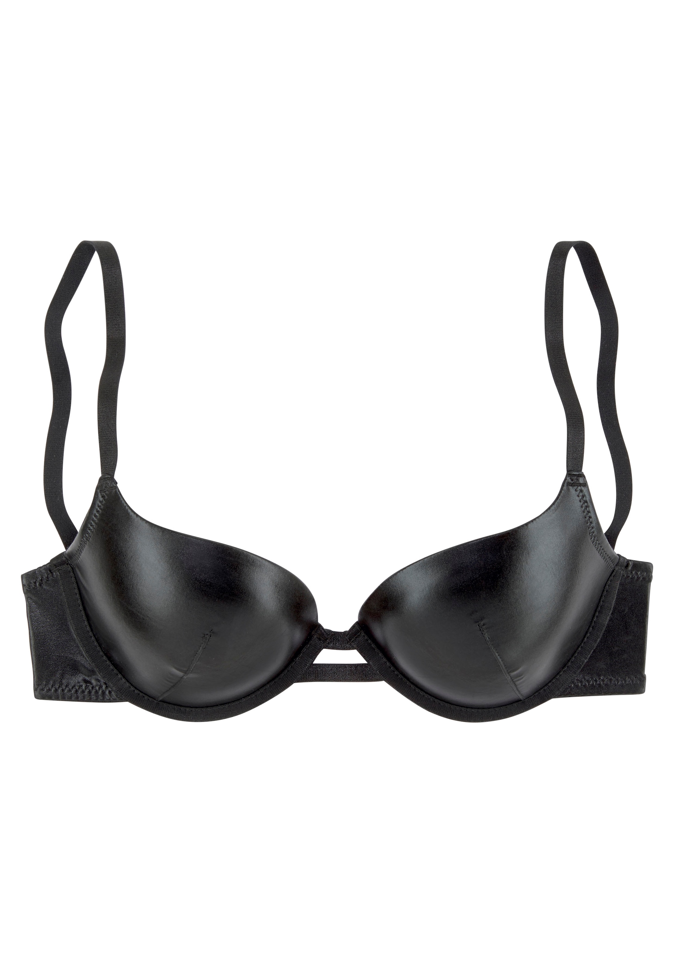 JETTE Push-up-BH, in Leder-Optik mit integrierten Kissen (Kunstleder), sexy Dessous