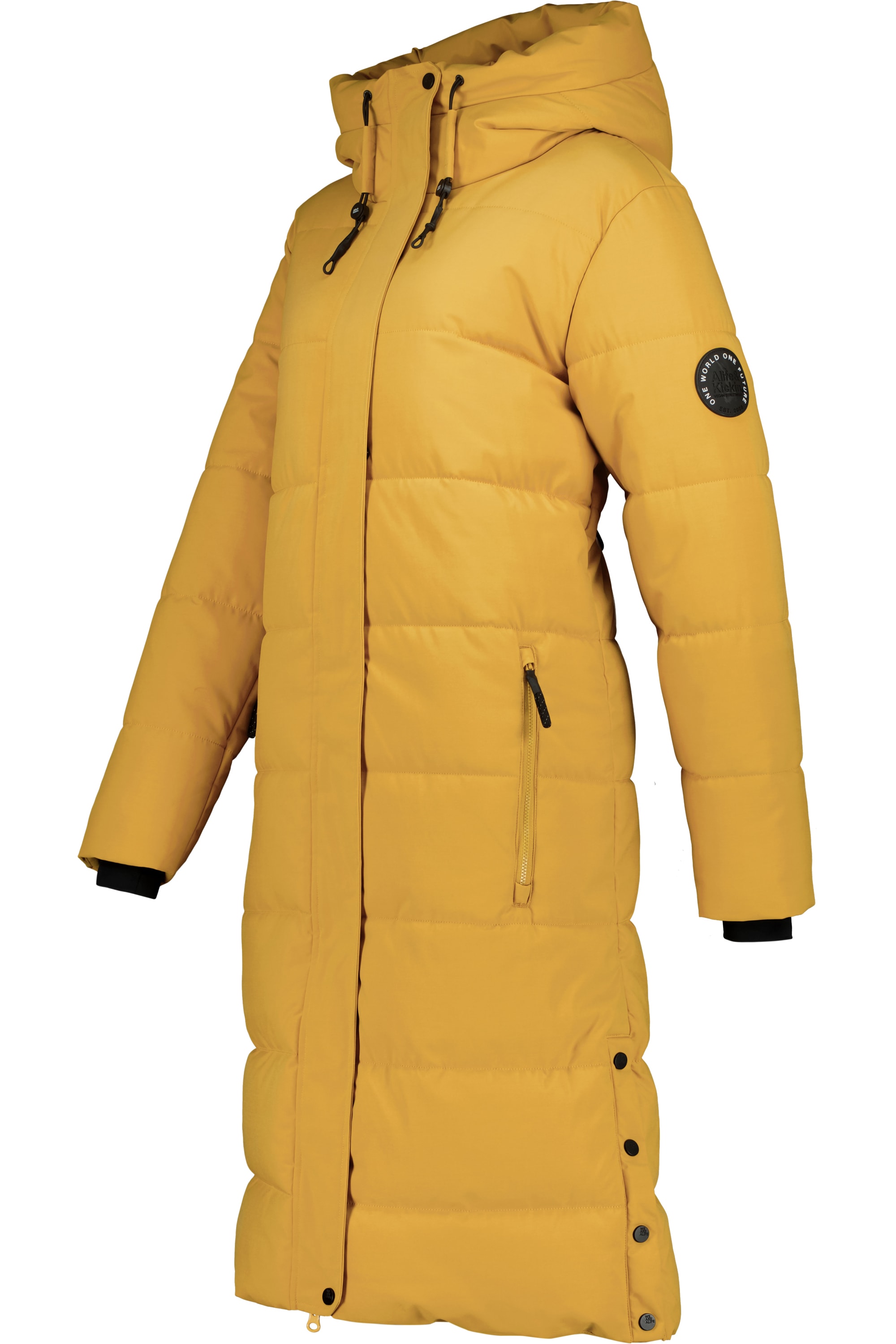 Alife & Kickin Steppjacke »Damen KatiaAK A«, mit Kapuze, Langer Wintermantel mit großer Kapuze und regulierbarer Beinfreiheit