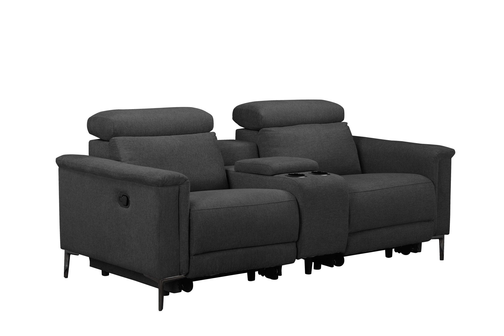 Places of Style 2-Sitzer »Lund, 2er-Kinosofa, TV-Sessel, Multimedia-Sofa, USB-A,«, m. elektrischer o. manueller Relaxfunktion, Getränkehalter u. Staufach