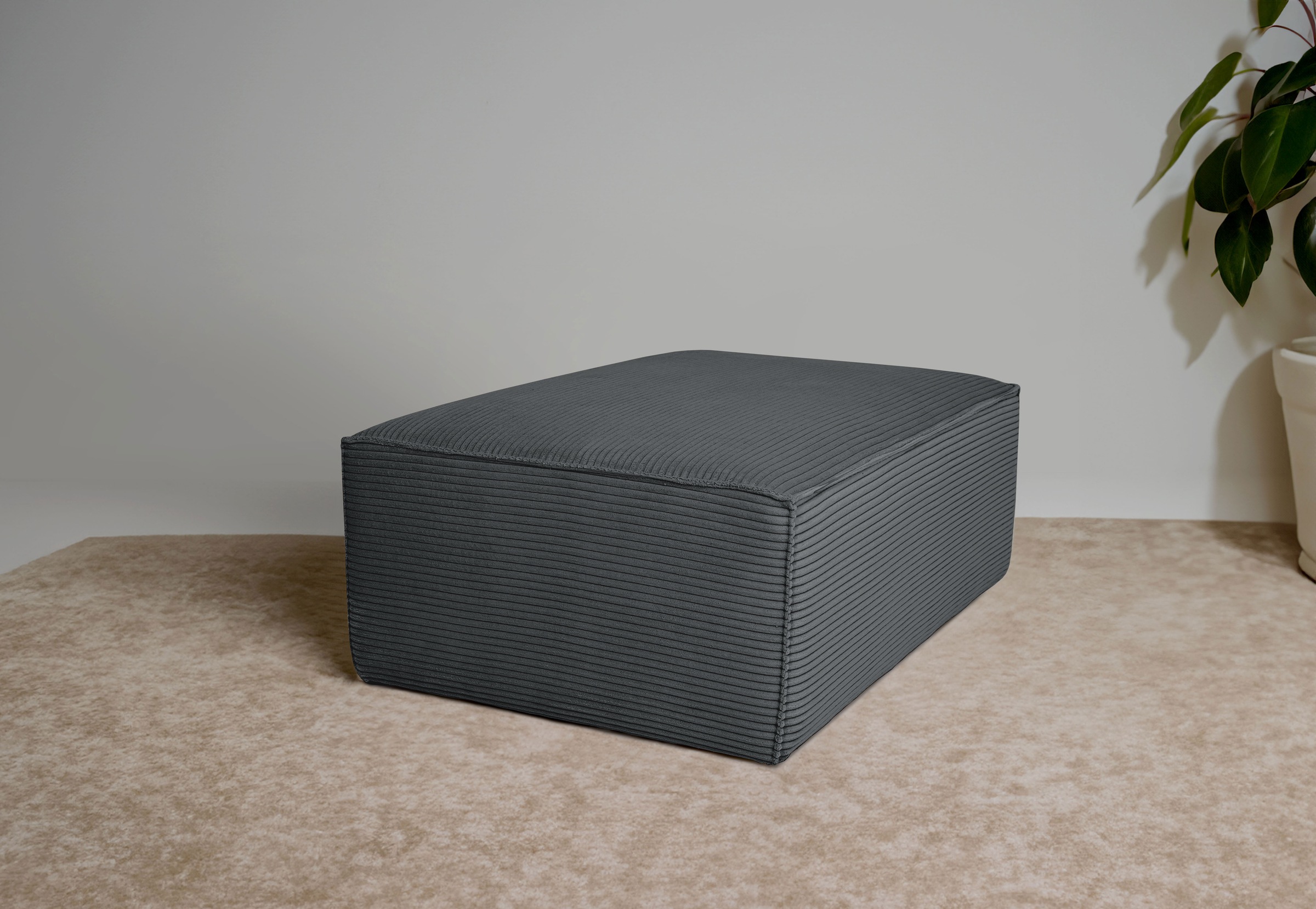 OTTO home Polsterhocker "Clayton" in einem trendigen Cord-Bezug günstig online kaufen