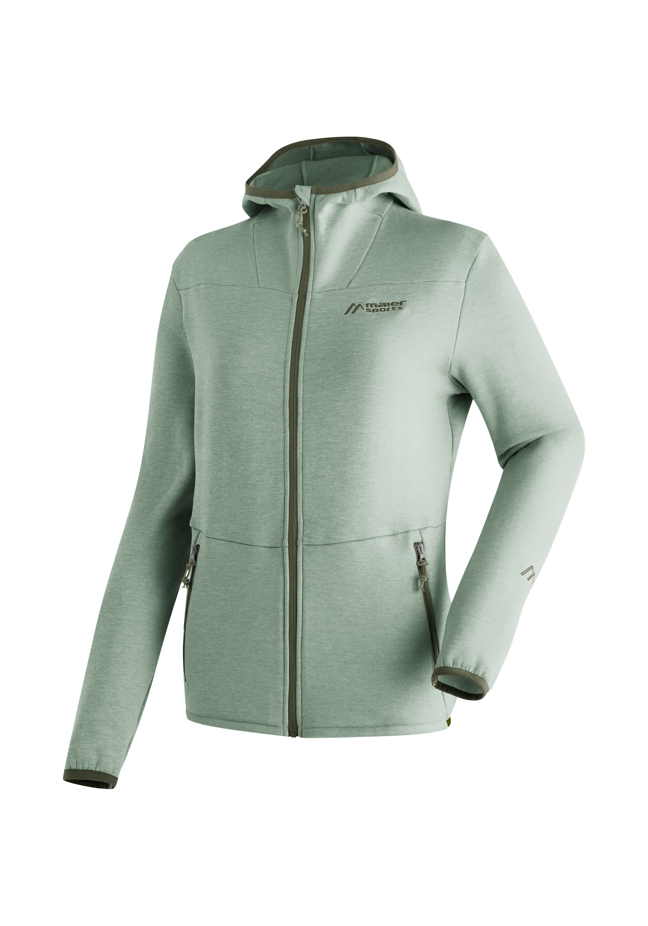 Maier Sports Fleecejacke "Fave W", Damen Fleece mit verstellbarer Kapuze, atmungsaktiver Zip-Hoodie