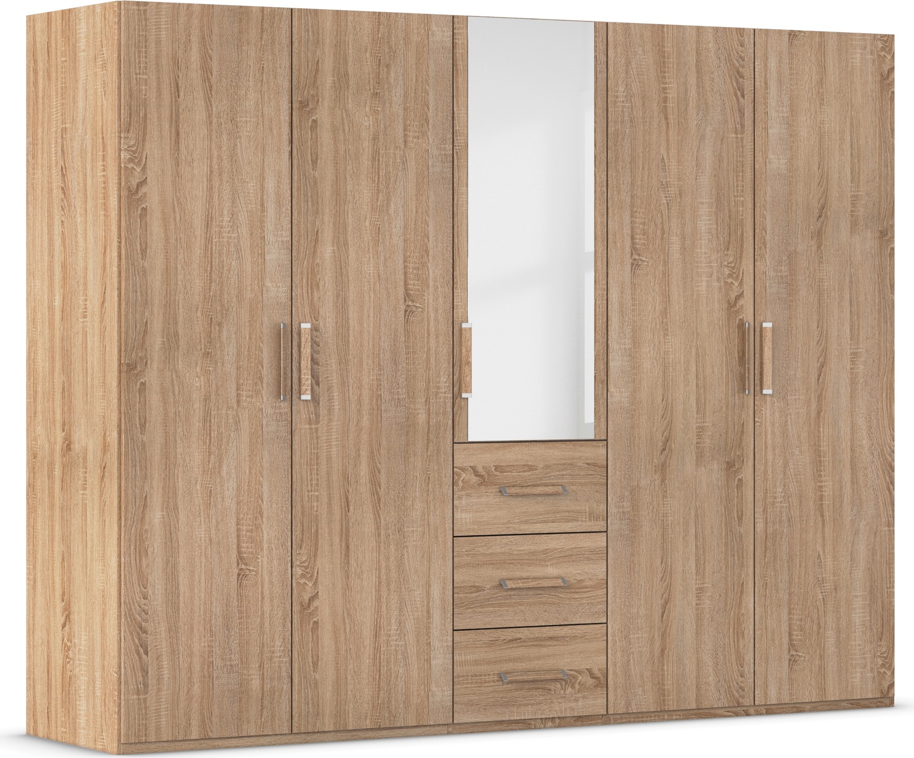 rauch Drehtürenschrank "Kleiderschrank Schrank Garderobe Schlafzimmerschrank EVELYN" in 2 Höhen 197 oder 210 cm erhältlich, inkl. SOFT-CLOSE-FUNKTION, in elegantem Stil mit Schubladen 3 Breiten und 2 Höhen MADE IN GERMANY