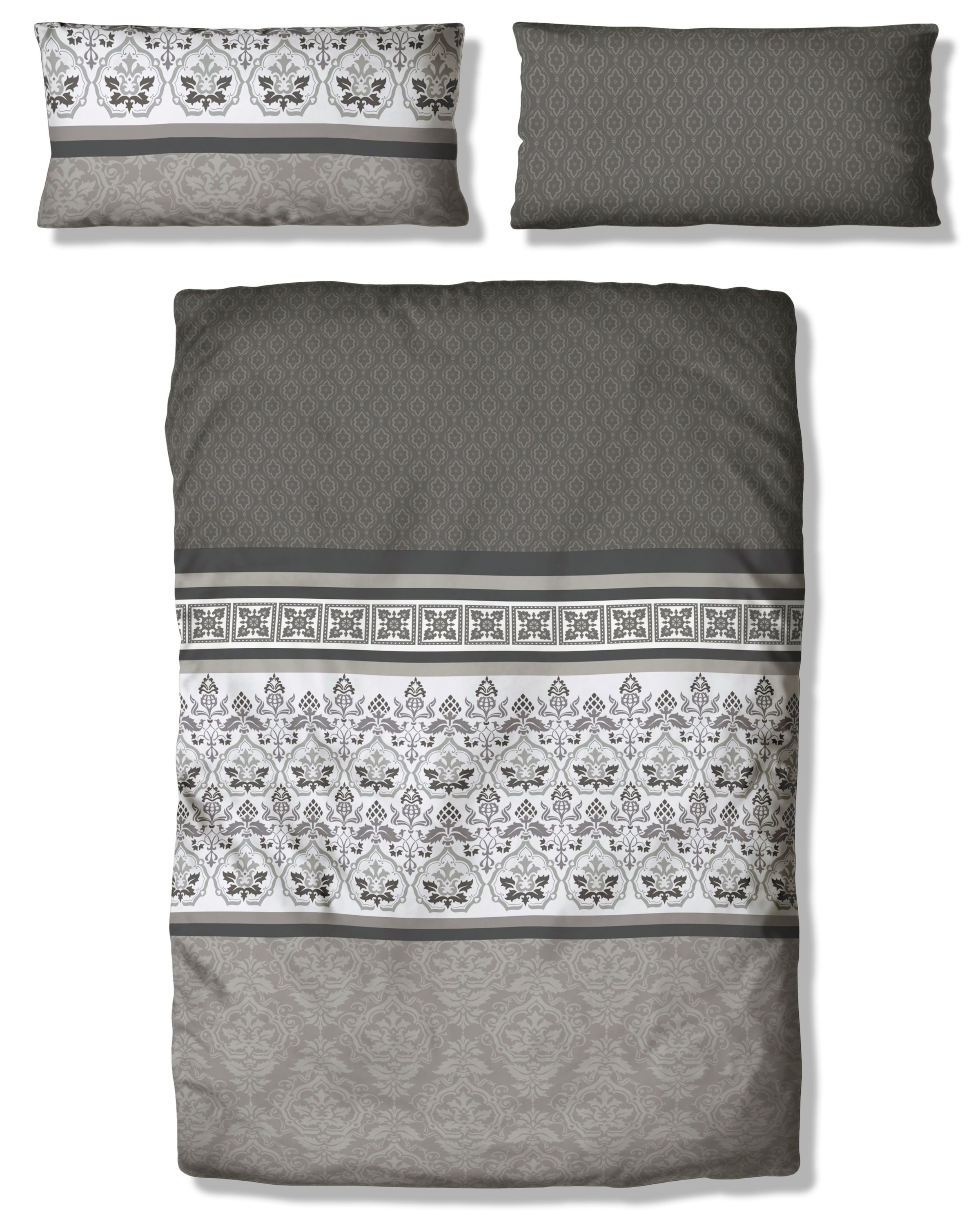 Home affaire Bettwäsche »Cremona in Renforcé, Biber (Flanell) und PolyCotton Qualität, romantisch, verspielte Ornamente, geeignet im Winter & Sommer, Landhausstil«, (2 tlg.)