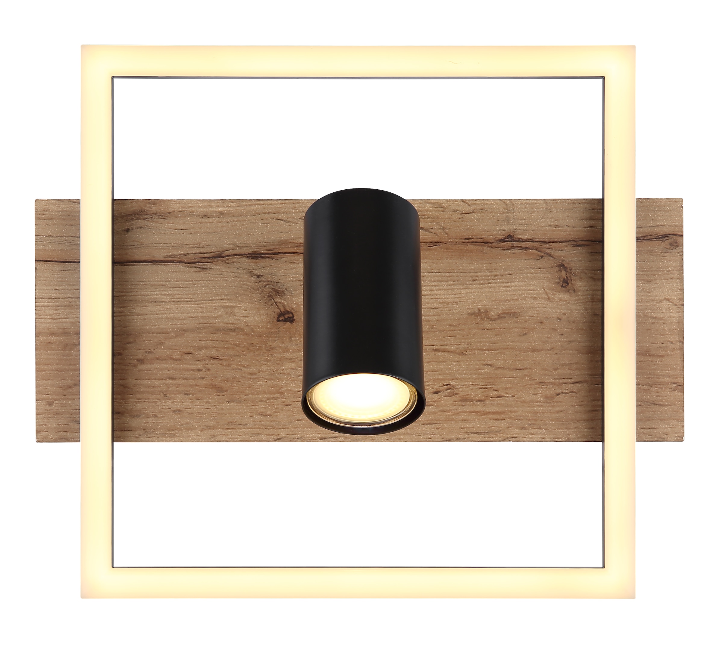 GLOBO LIGHTING LED Deckenleuchte »KASSU«, Leuchtmittel LED-Modul | LED fest integriert, Deckenlampe/Wohnzimmer/Schlafzimmer/modern/Holz